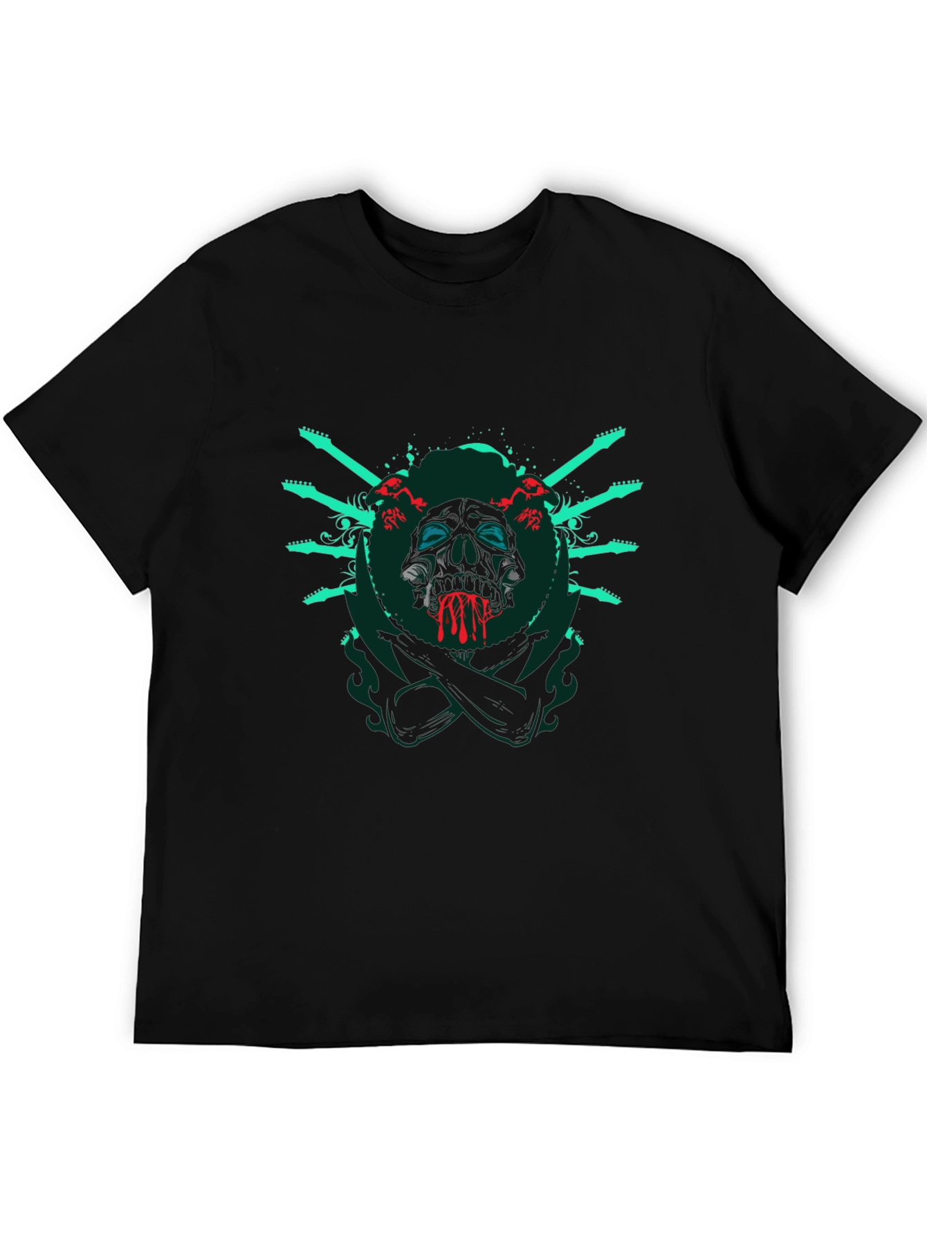 Skull & Guitar T-Shirt - Rocker Style Tee