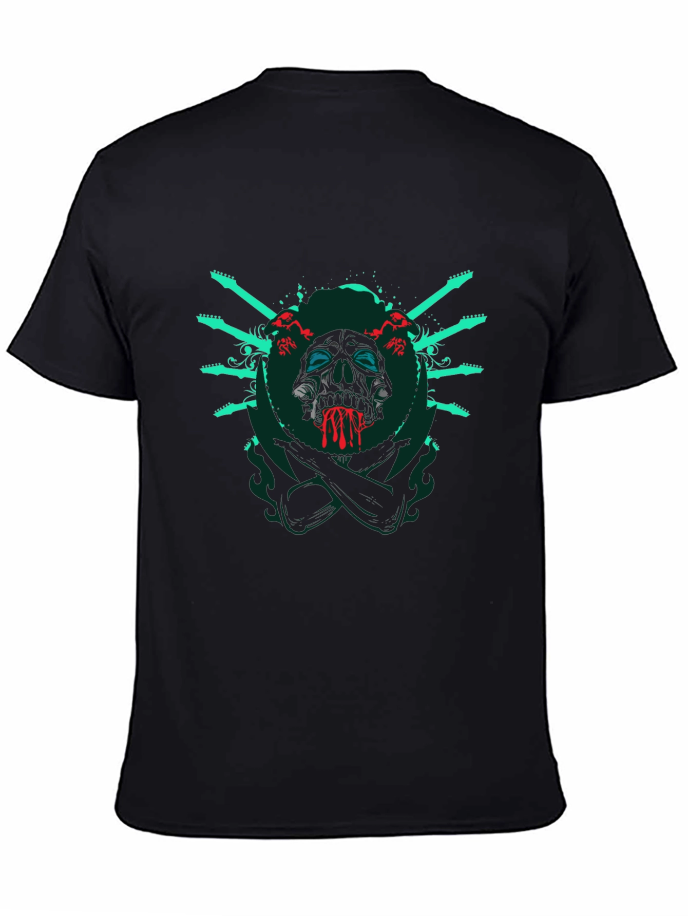 Skull & Guitar T-Shirt - Rocker Style Tee