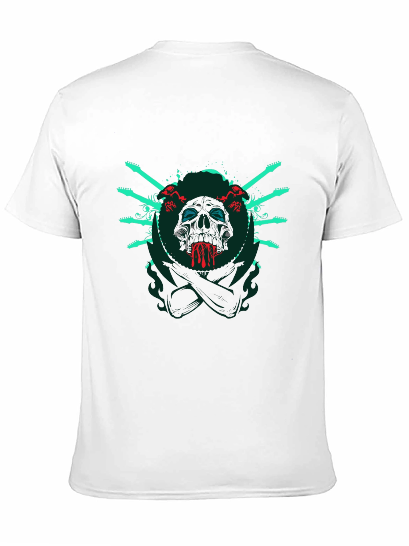 Skull & Guitar T-Shirt - Rocker Style Tee