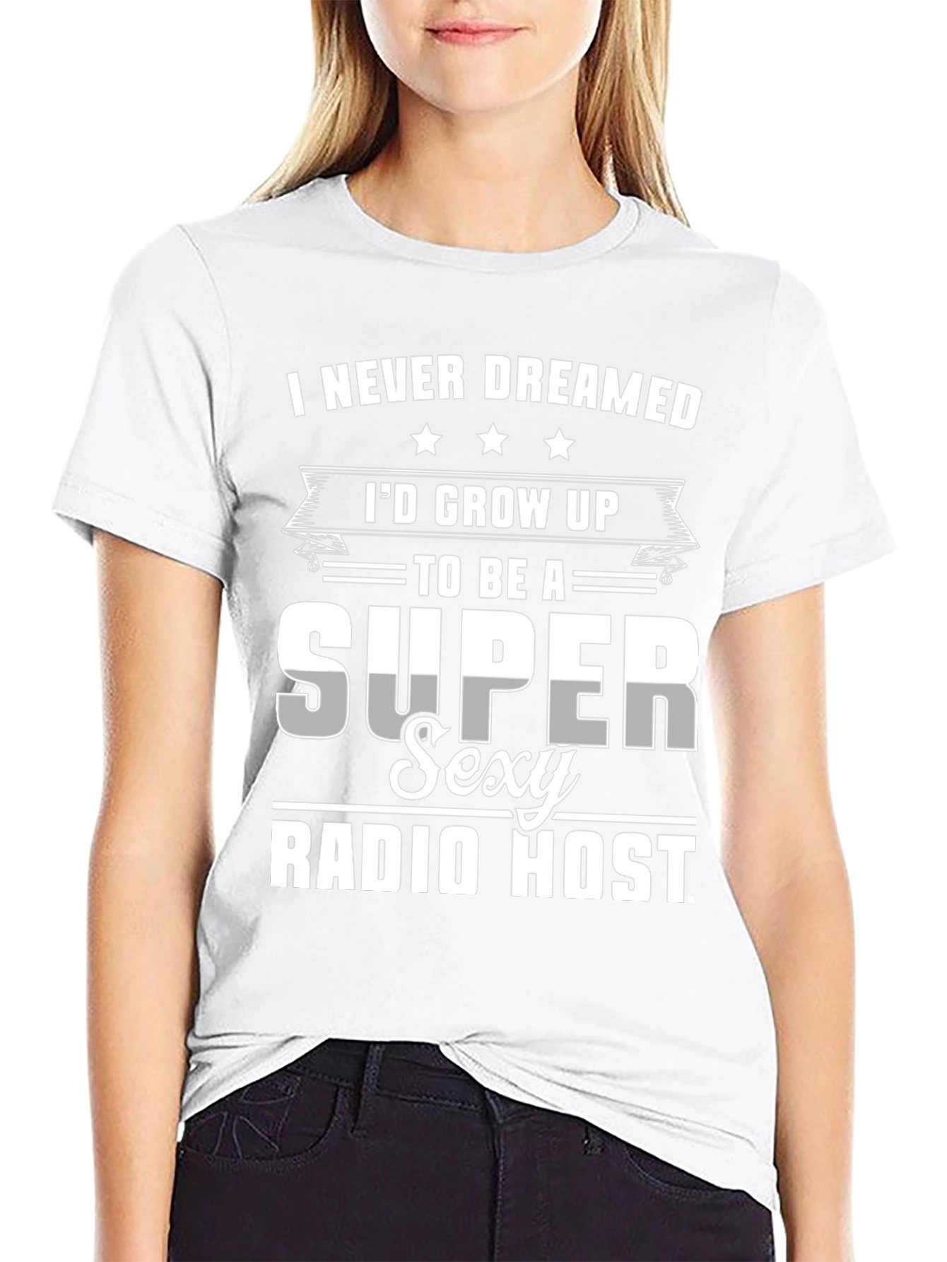 Super Sexy Radio Host Novelty Graphic T-Shirt
