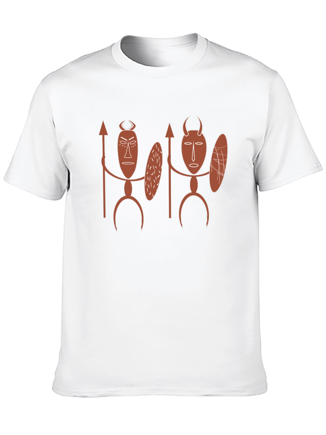 Tribal Mask Graphic Tee - Black Cotton T-Shirt