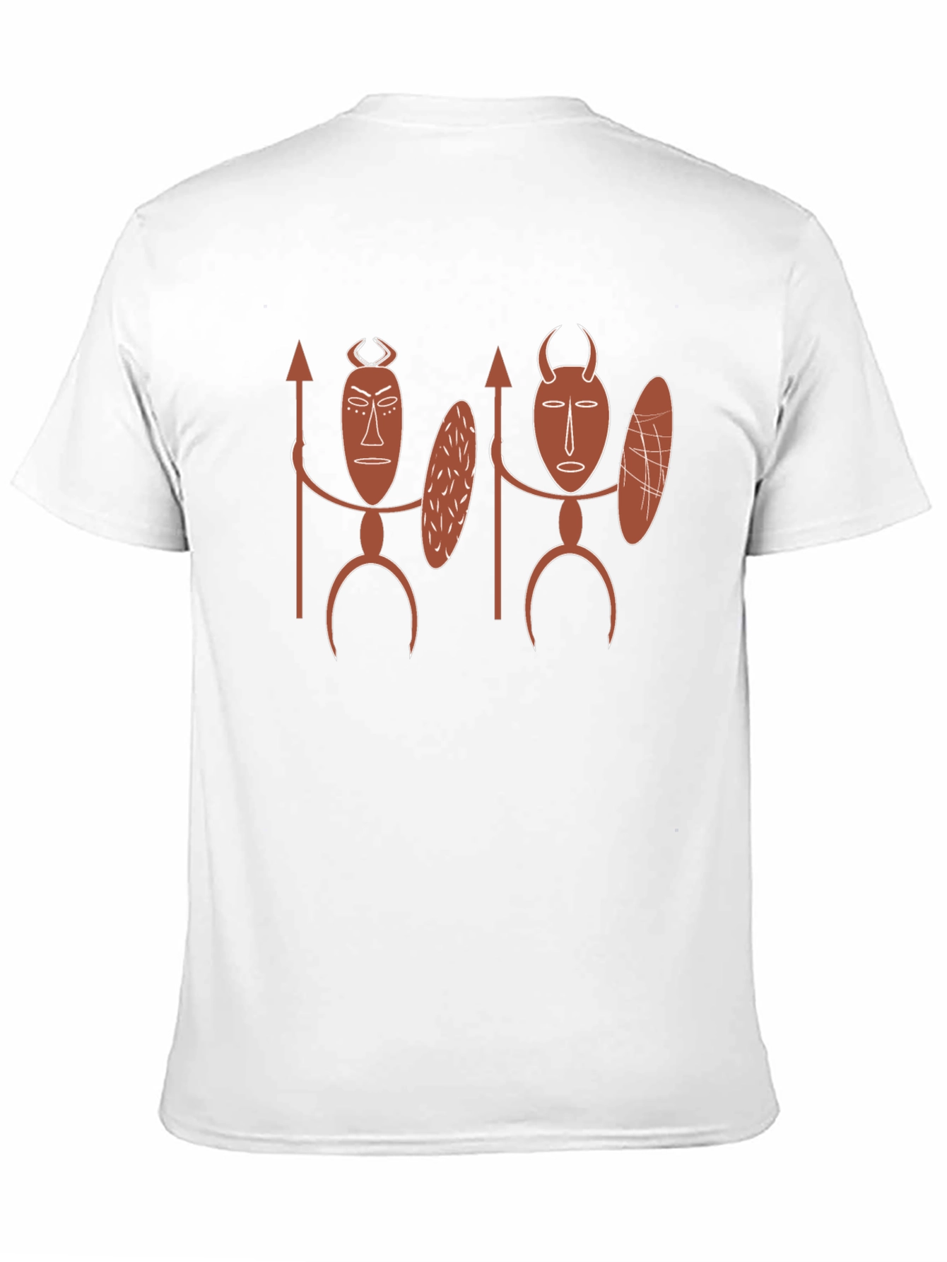 Tribal Mask Graphic Tee - Black Cotton T-Shirt