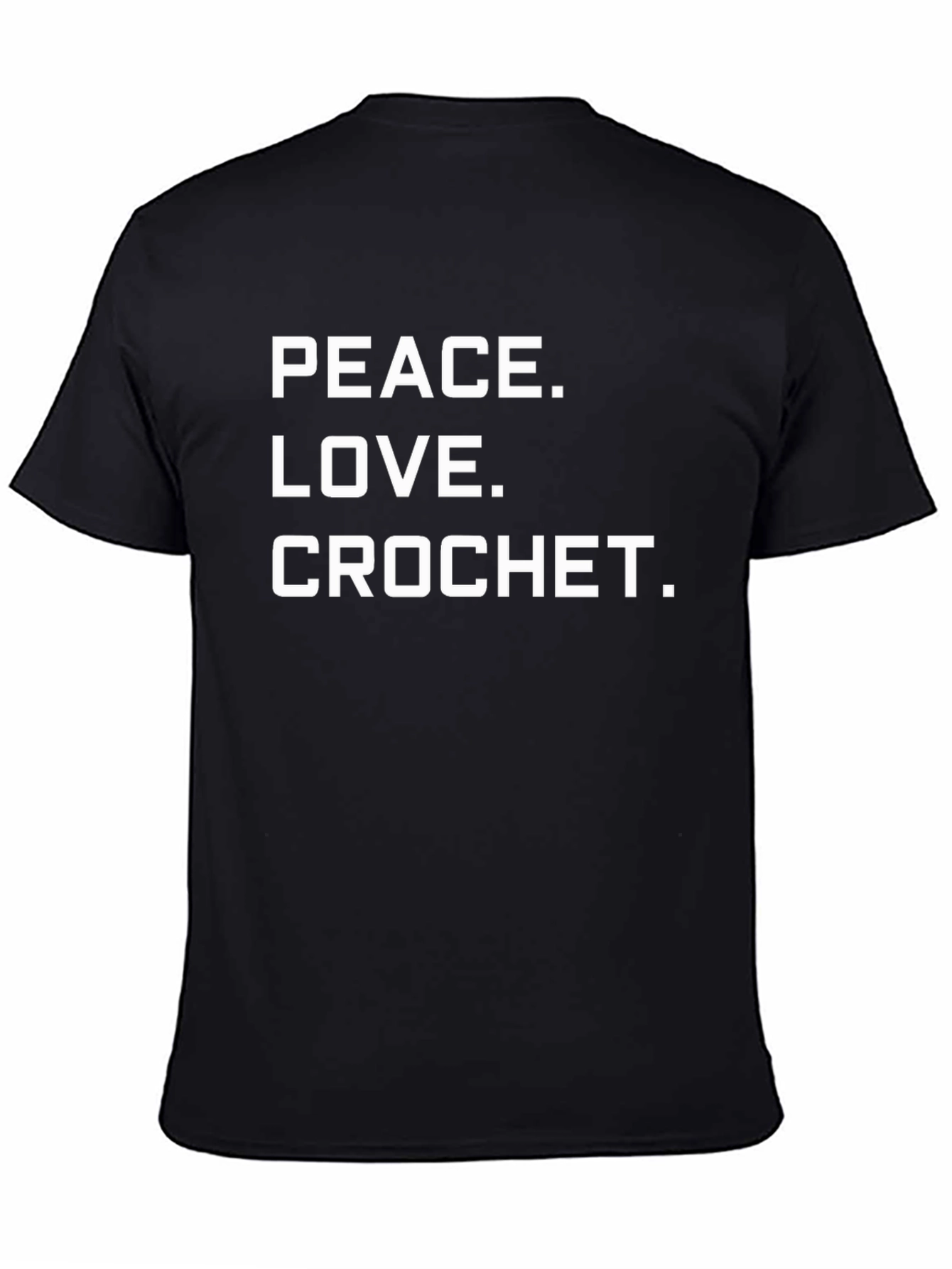 Peace Love Crochet T-Shirt - Knitwear Hobby Tee