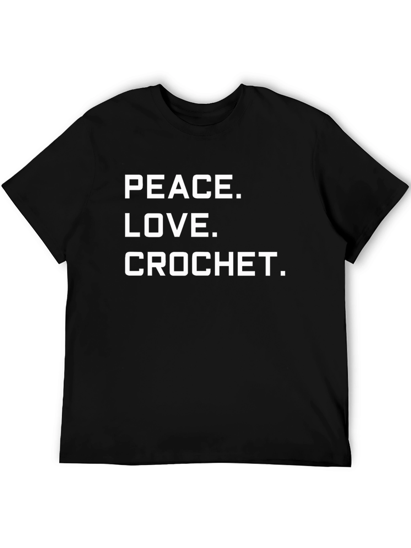 Peace Love Crochet T-Shirt - Knitwear Hobby Tee