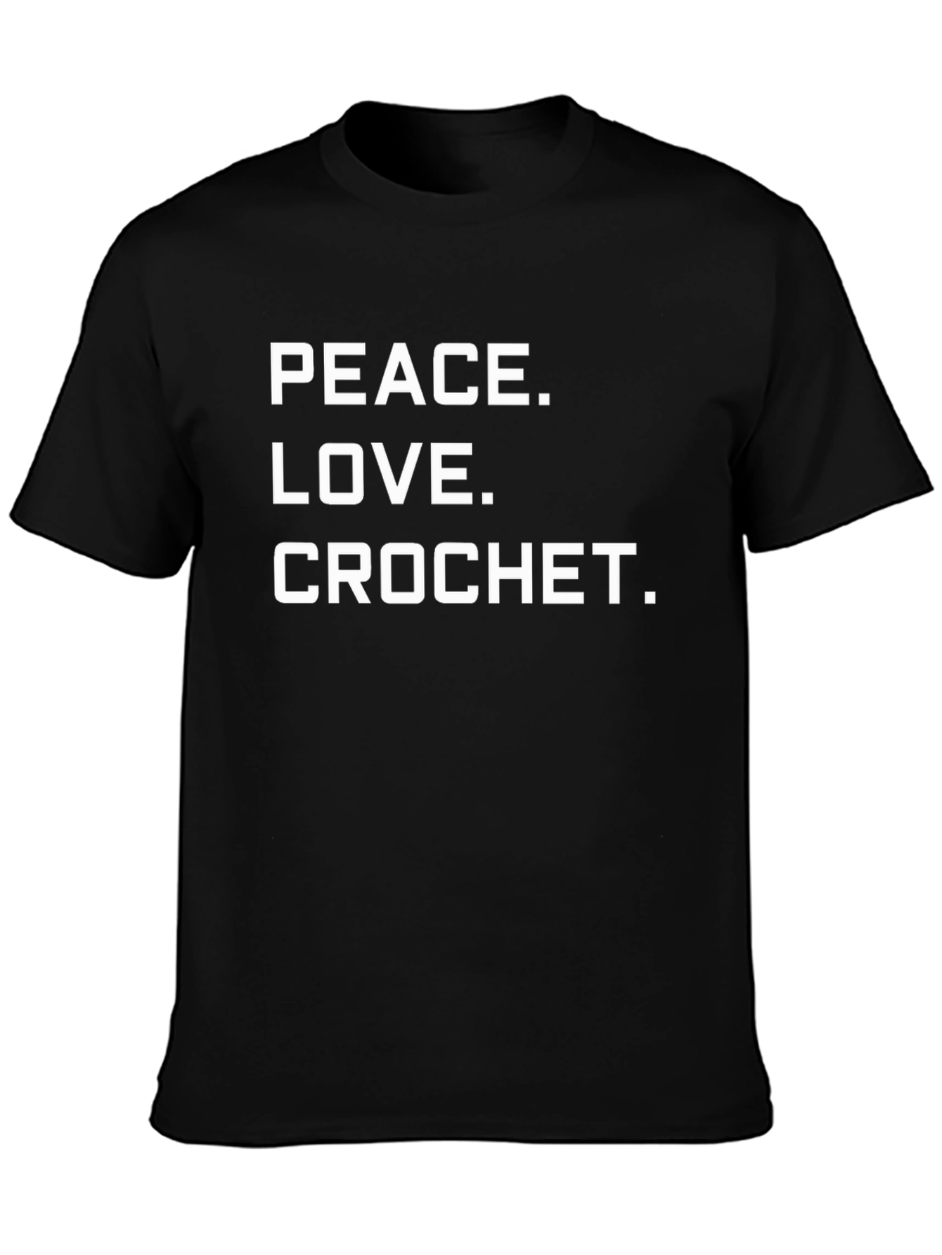 Peace Love Crochet T-Shirt - Knitwear Hobby Tee
