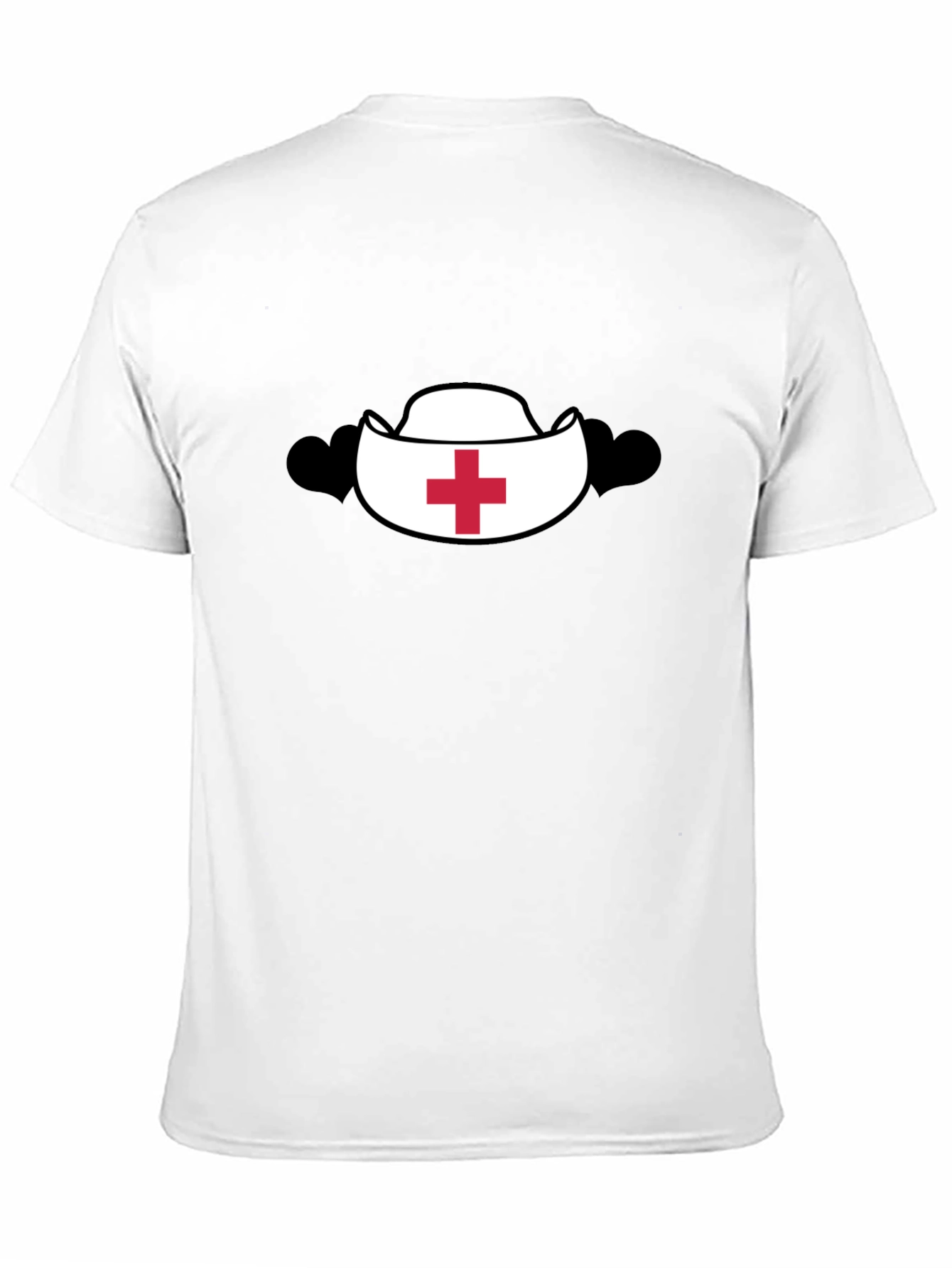 Nurse Hat Graphic Black T-Shirt