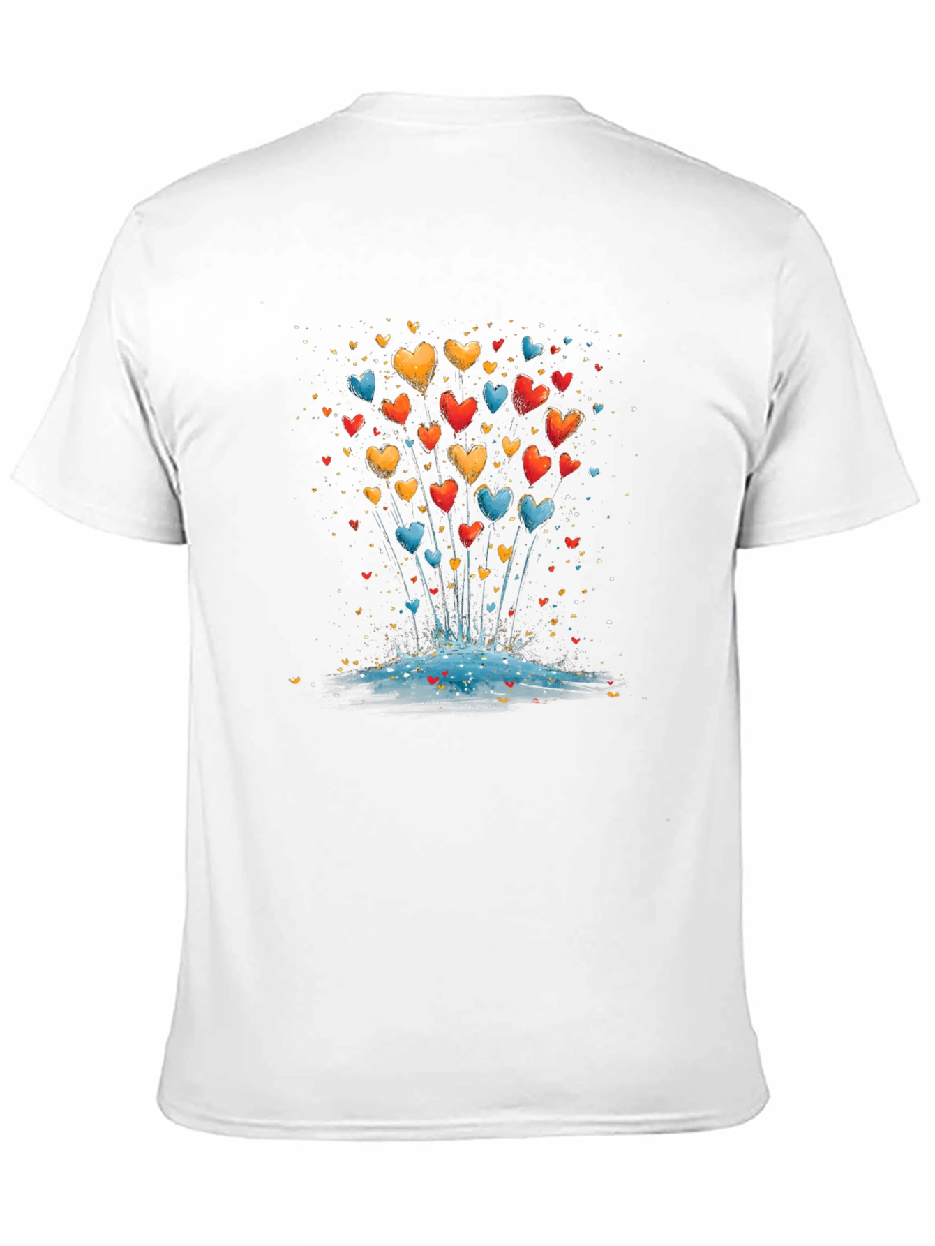 Heart Balloons Graphic Black Tee