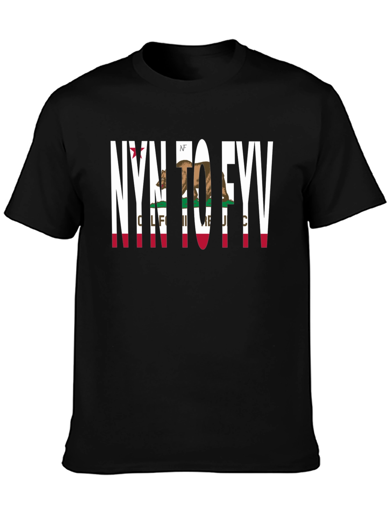 NYN to FYV Cali Bear Black T-Shirt