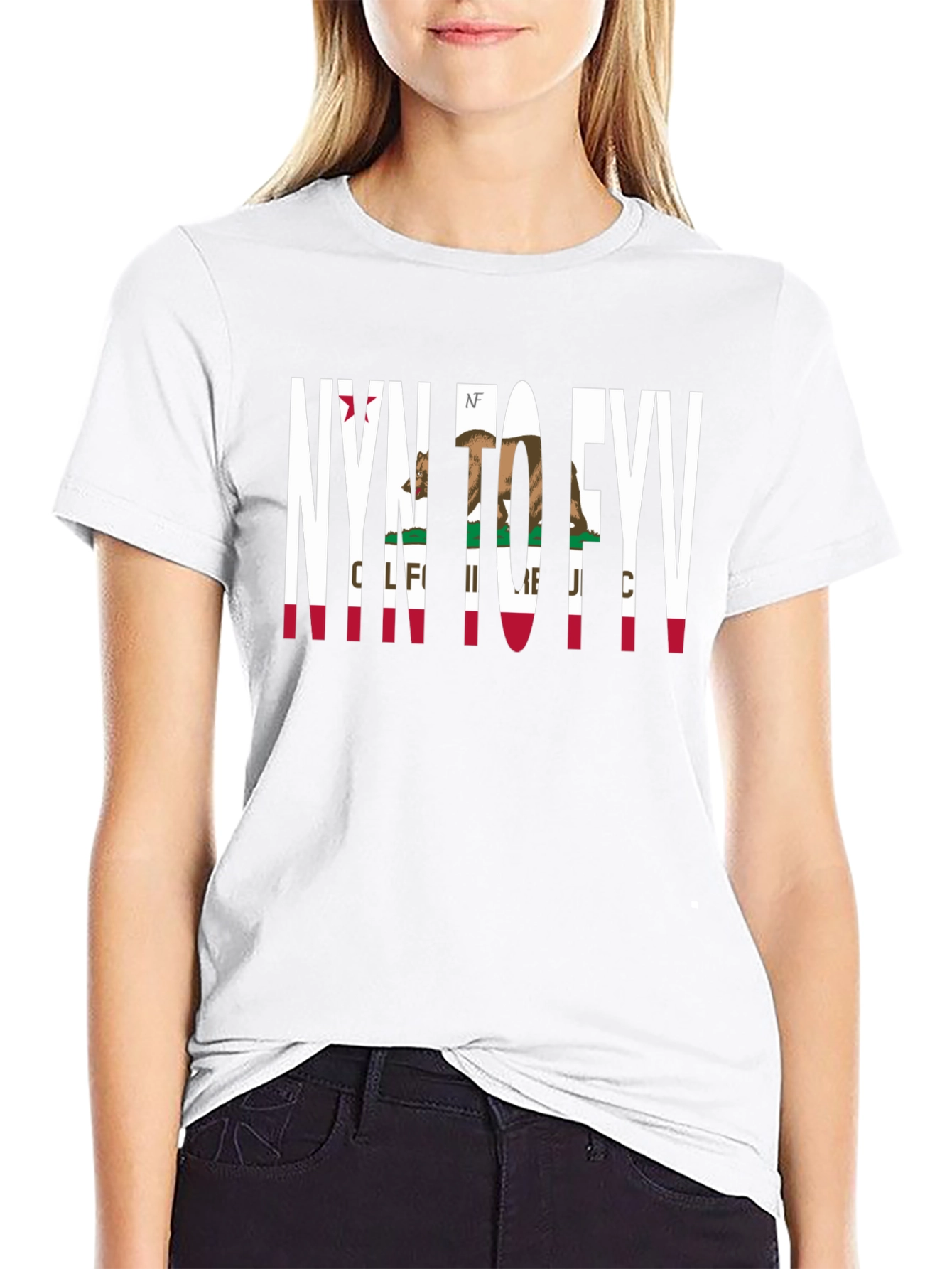 NYN to FYV Cali Bear Black T-Shirt
