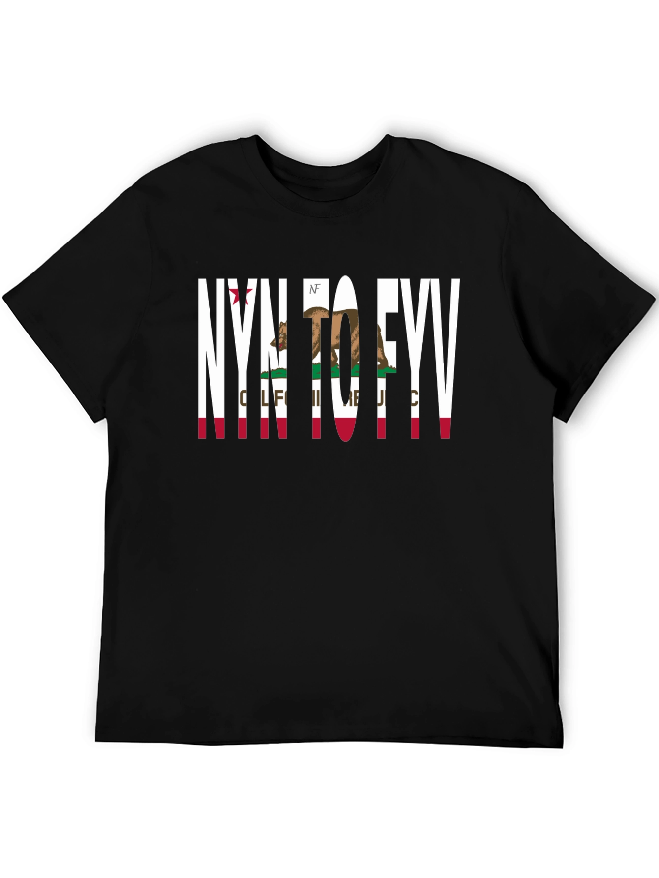 NYN to FYV Cali Bear Black T-Shirt