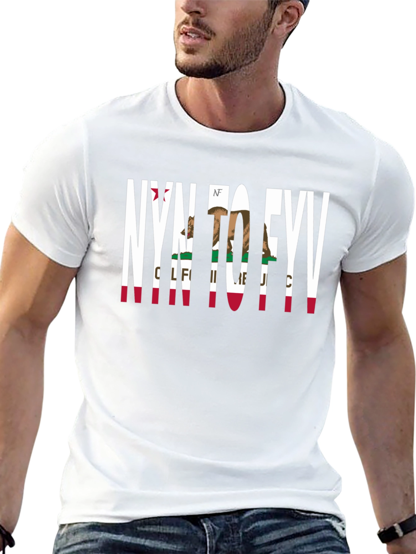NYN to FYV Cali Bear Black T-Shirt