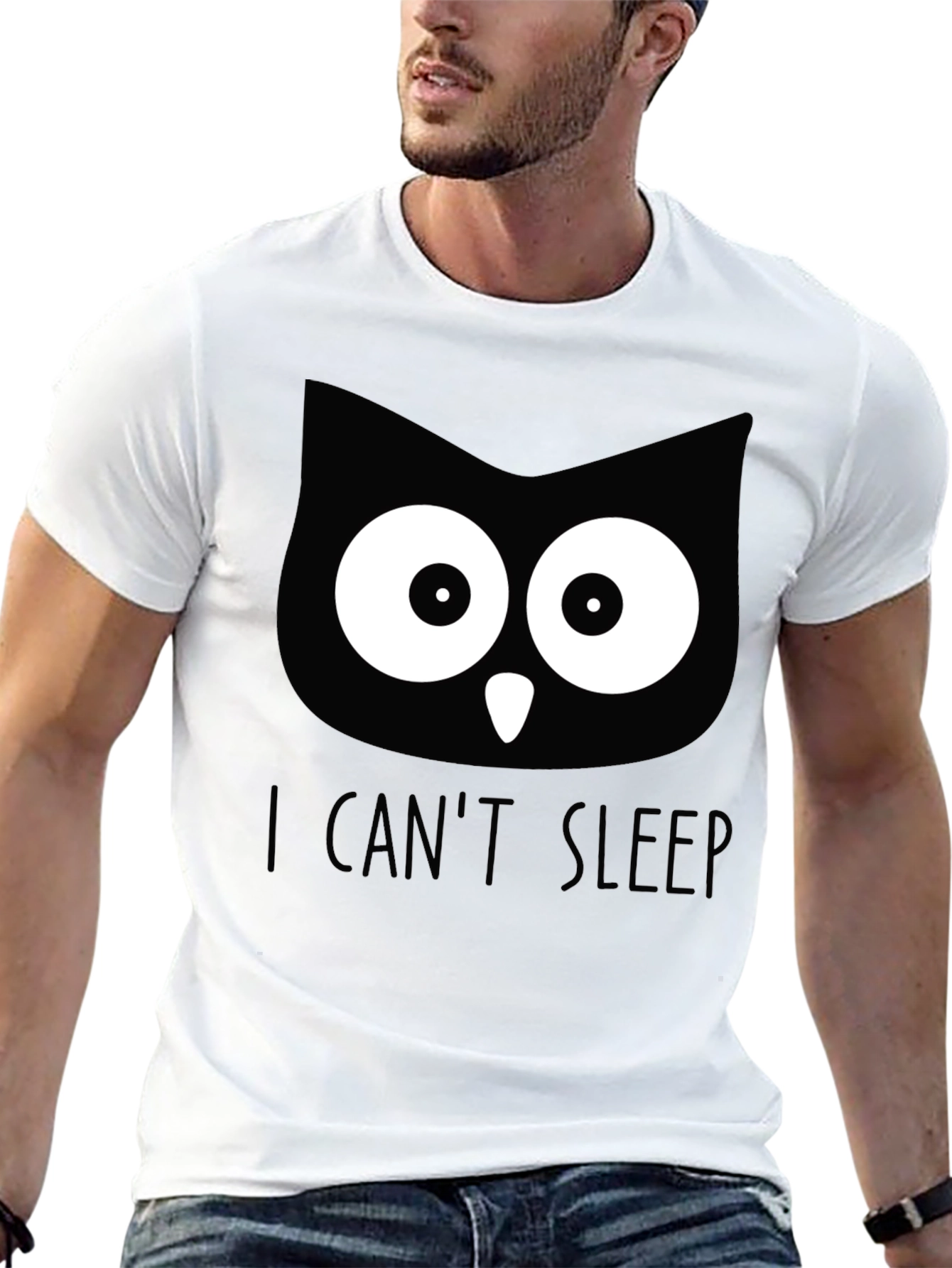I Cant Sleep Owl Graphic T-Shirt