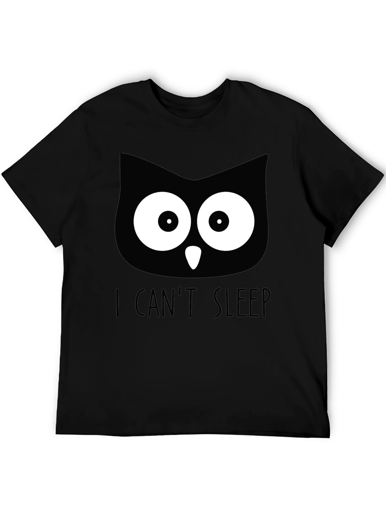 I Cant Sleep Owl Graphic T-Shirt