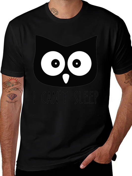 I Cant Sleep Owl Graphic T-Shirt