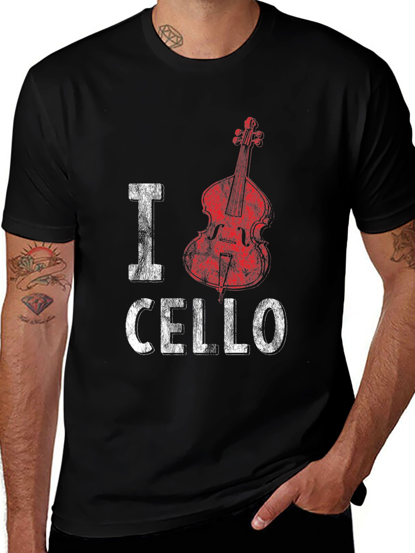 I Cello Music T-Shirt - Musician Graphic Tee