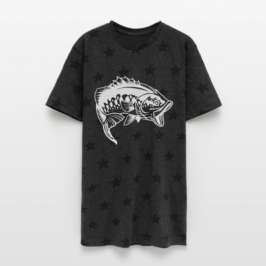 Jumping Bass Fish Bold Line Art Design