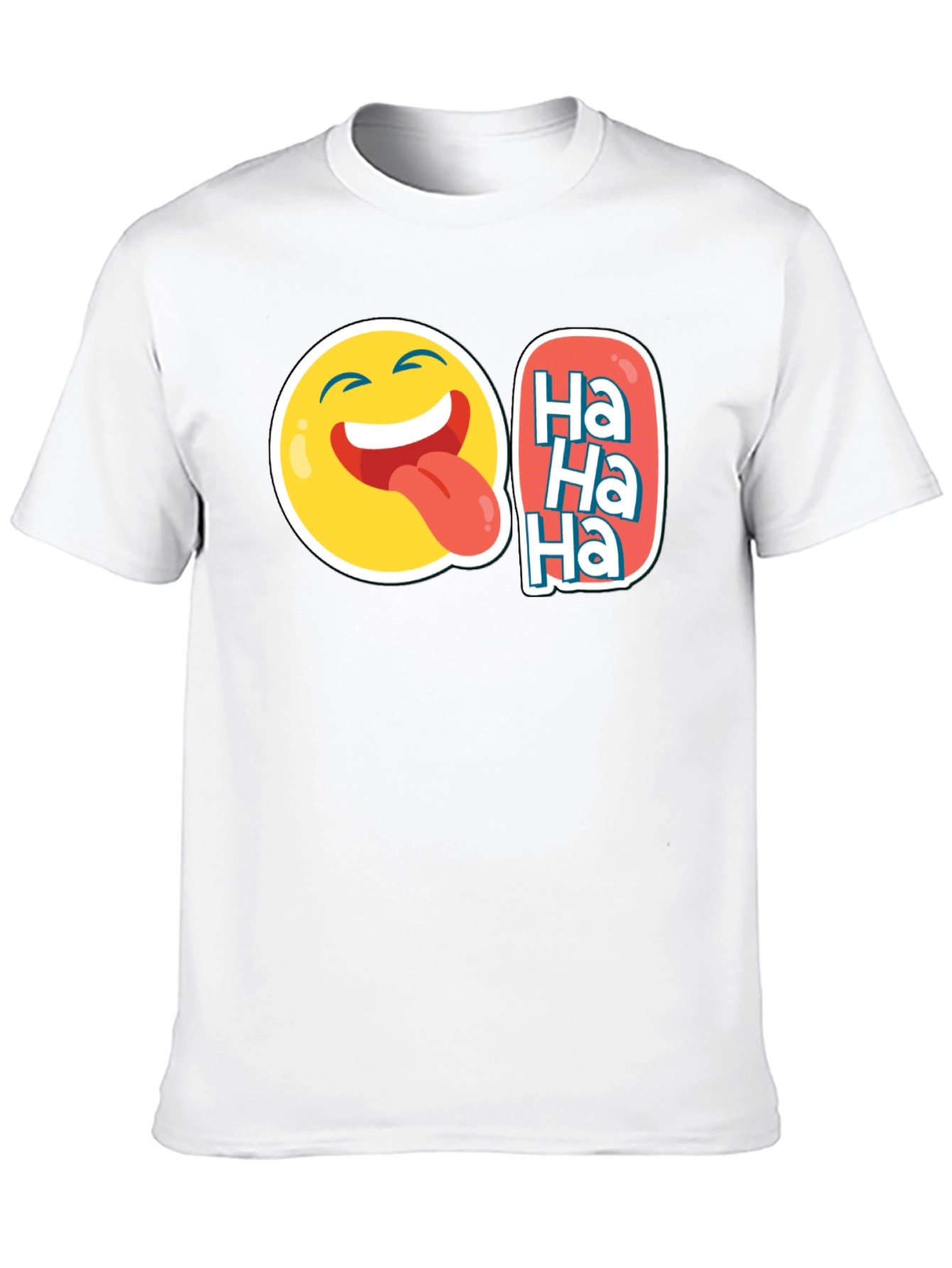 Funny Emoji Ha Ha Graphic Tee - Black