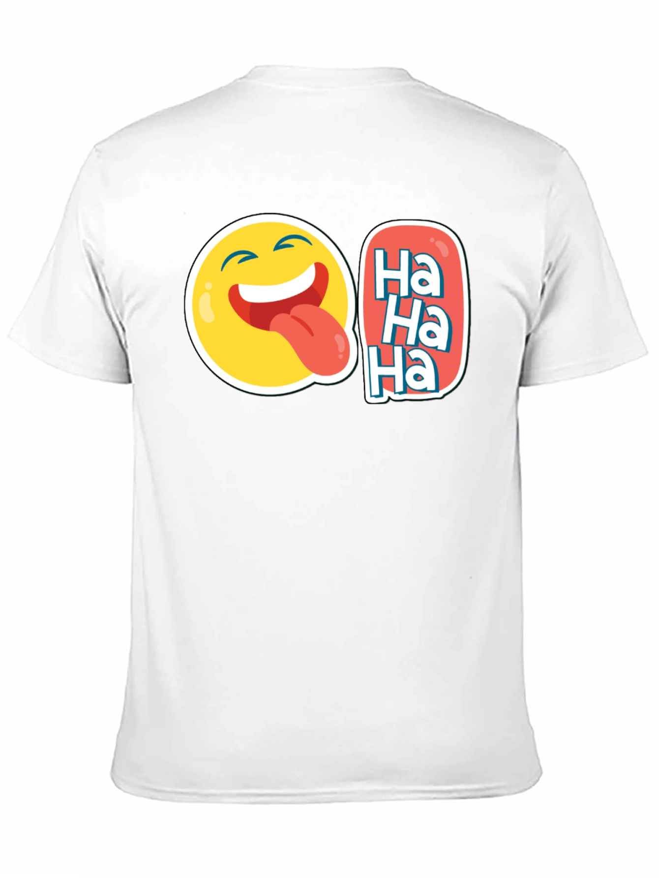 Funny Emoji Ha Ha Graphic Tee - Black