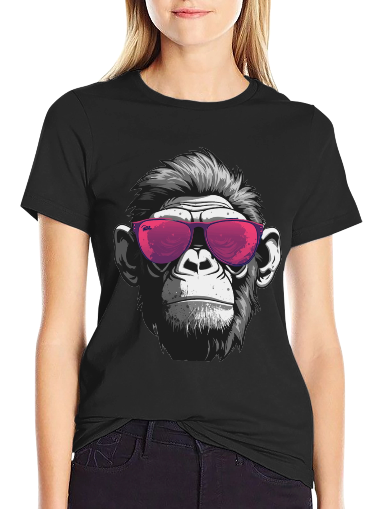 Cool Monkey Graphic Tee - Black T-Shirt