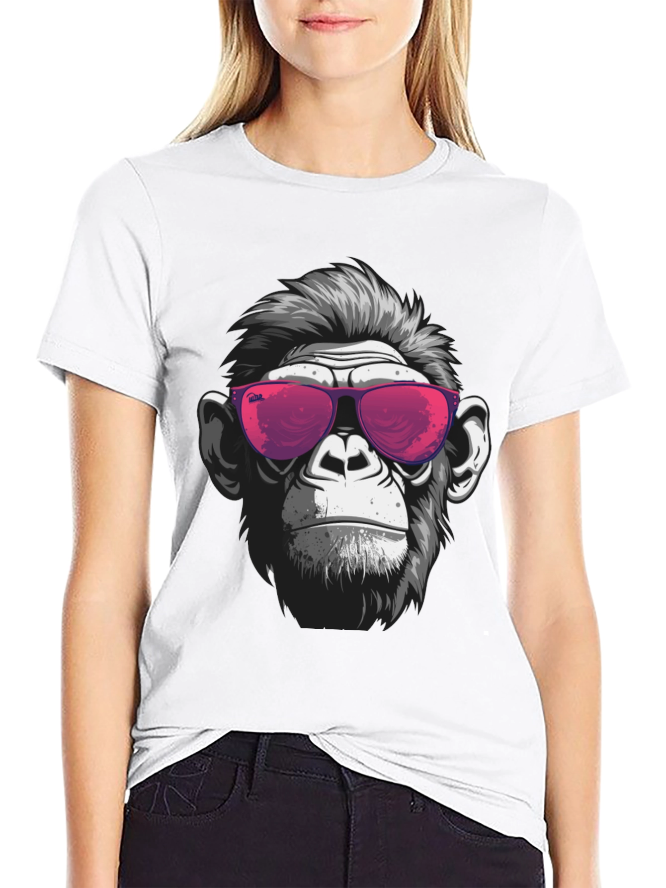 Cool Monkey Graphic Tee - Black T-Shirt
