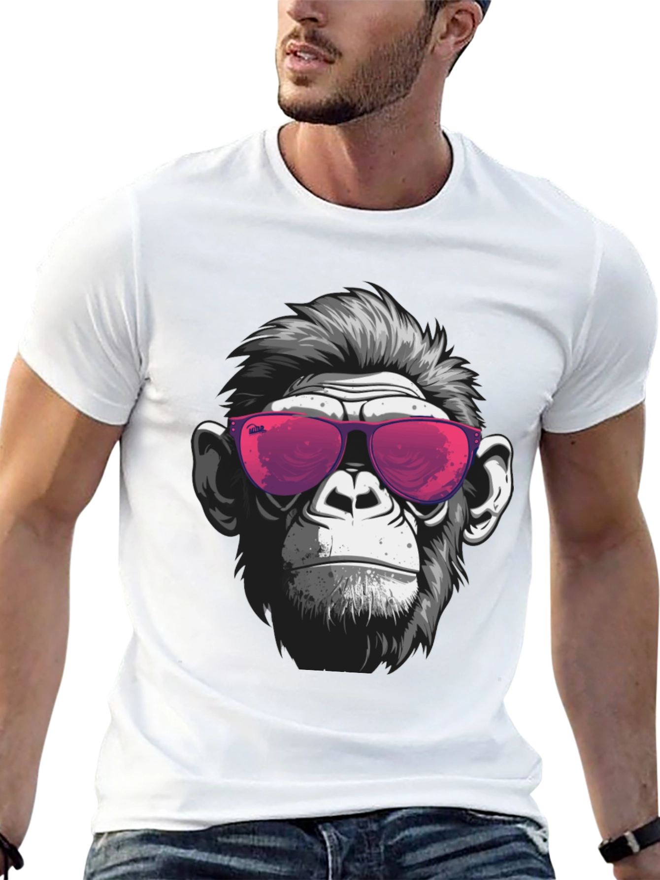 Cool Monkey Graphic Tee - Black T-Shirt