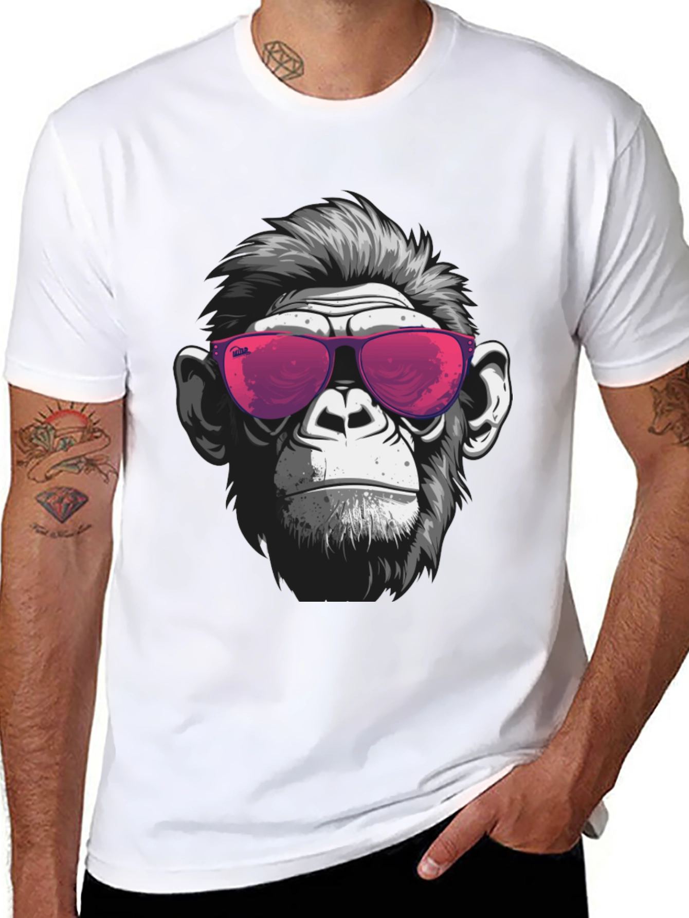 Cool Monkey Graphic Tee - Black T-Shirt