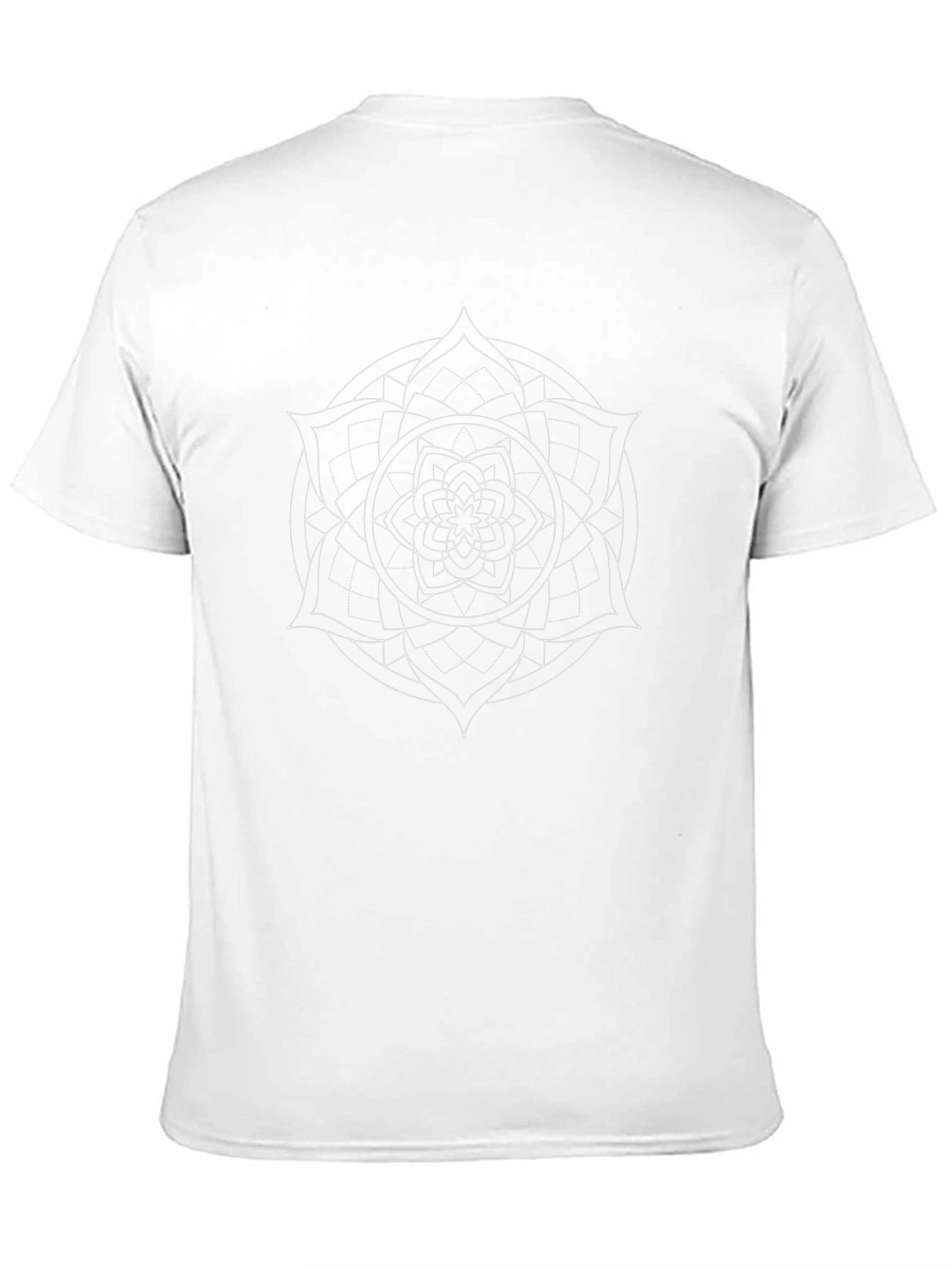 Geometric Mandala Graphic Tee - Black Cotton