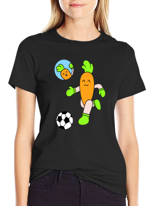 Soccer Carrot T-Shirt - Funny Cartoon Tee