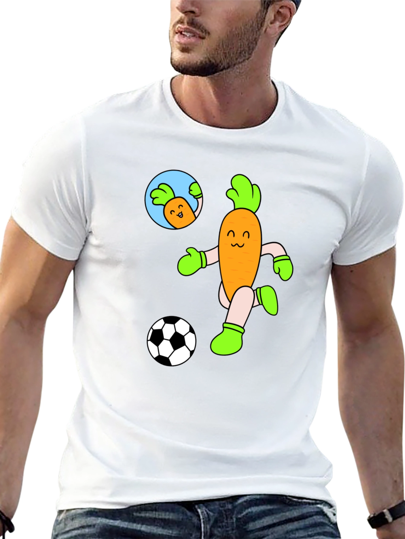 Soccer Carrot T-Shirt - Funny Cartoon Tee