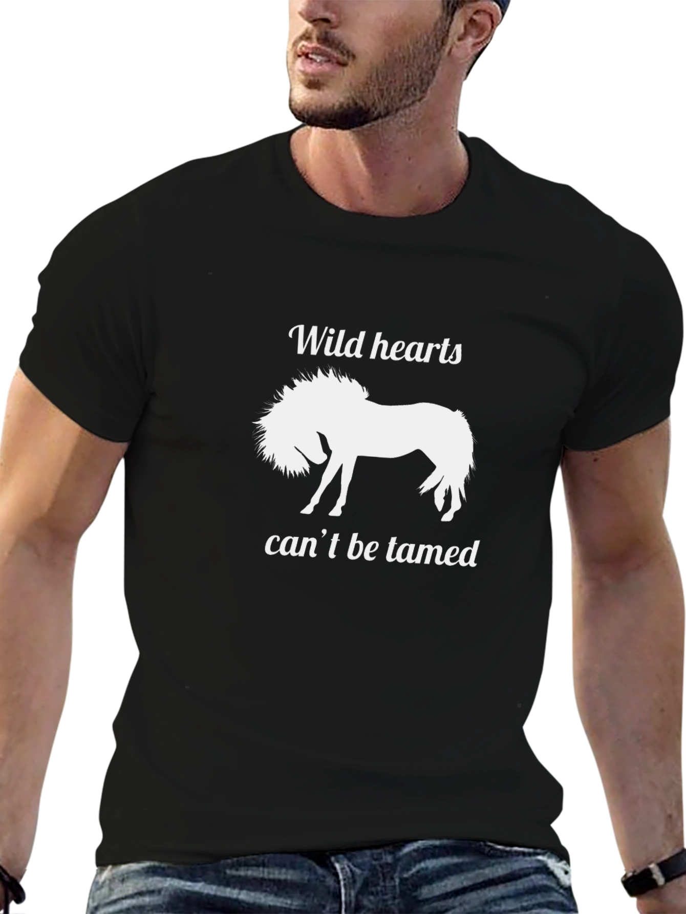 Wild Hearts Horse Graphic T-Shirt