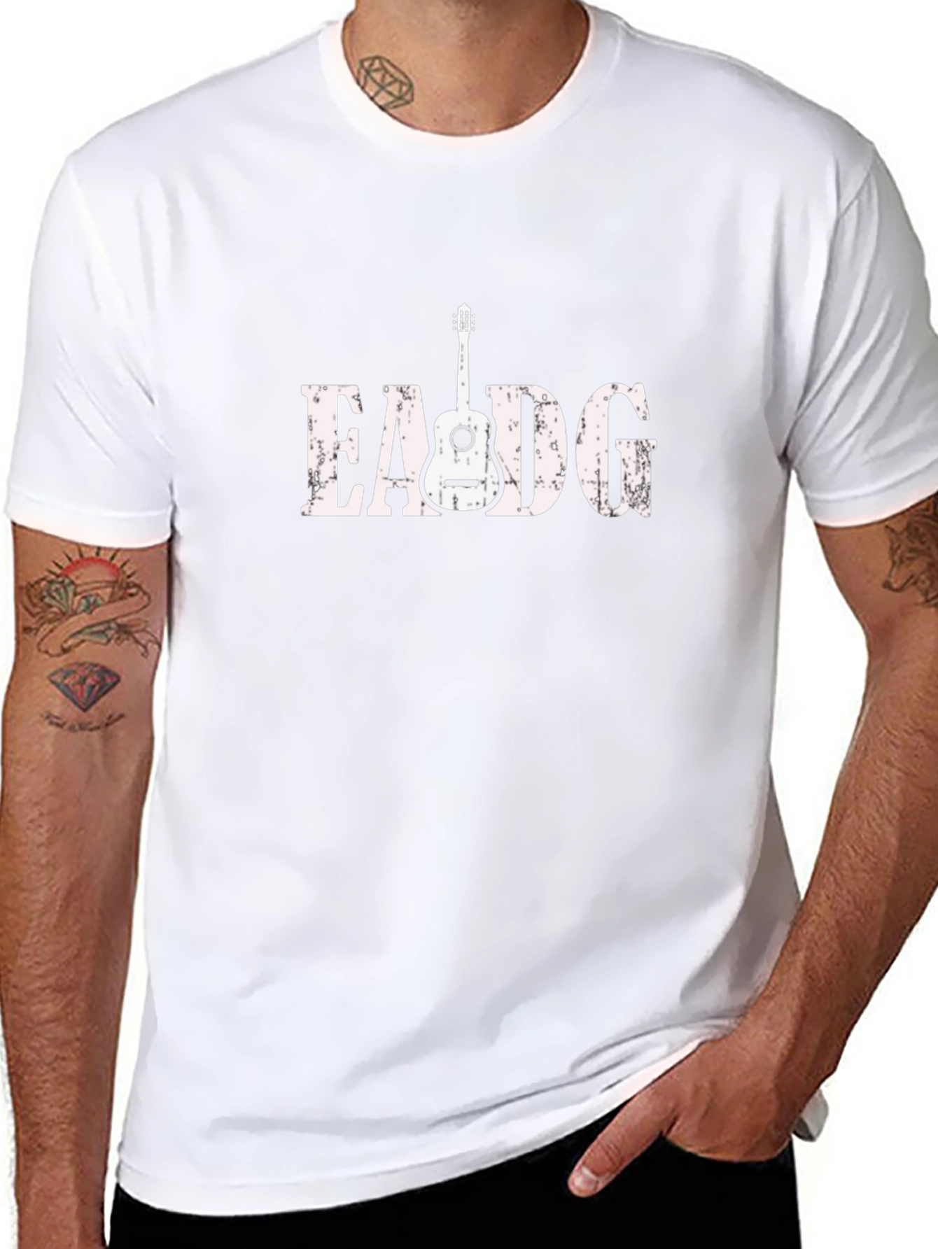 EADG Guitar String T-Shirt - Music Lover Tee