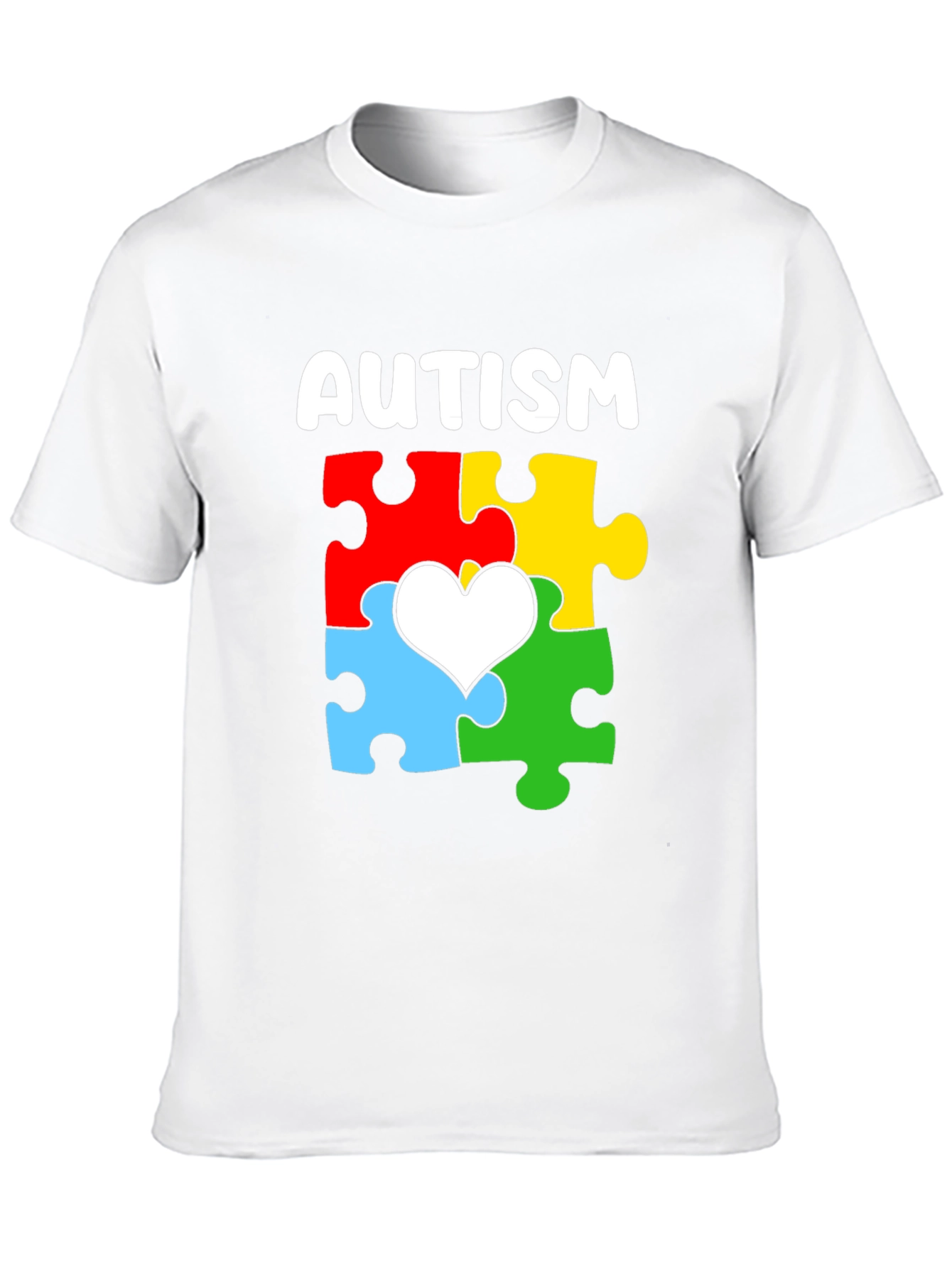 Autism Awareness Puzzle Heart Graphic T-Shirt