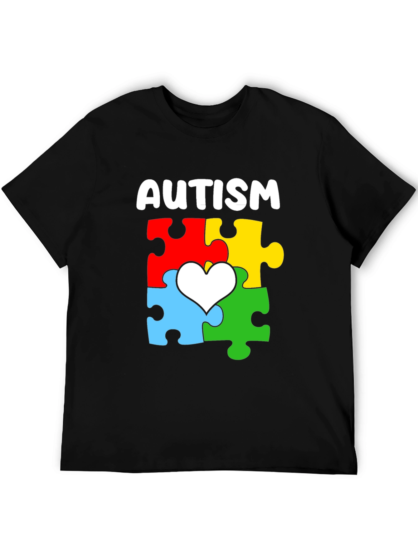 Autism Awareness Puzzle Heart Graphic T-Shirt