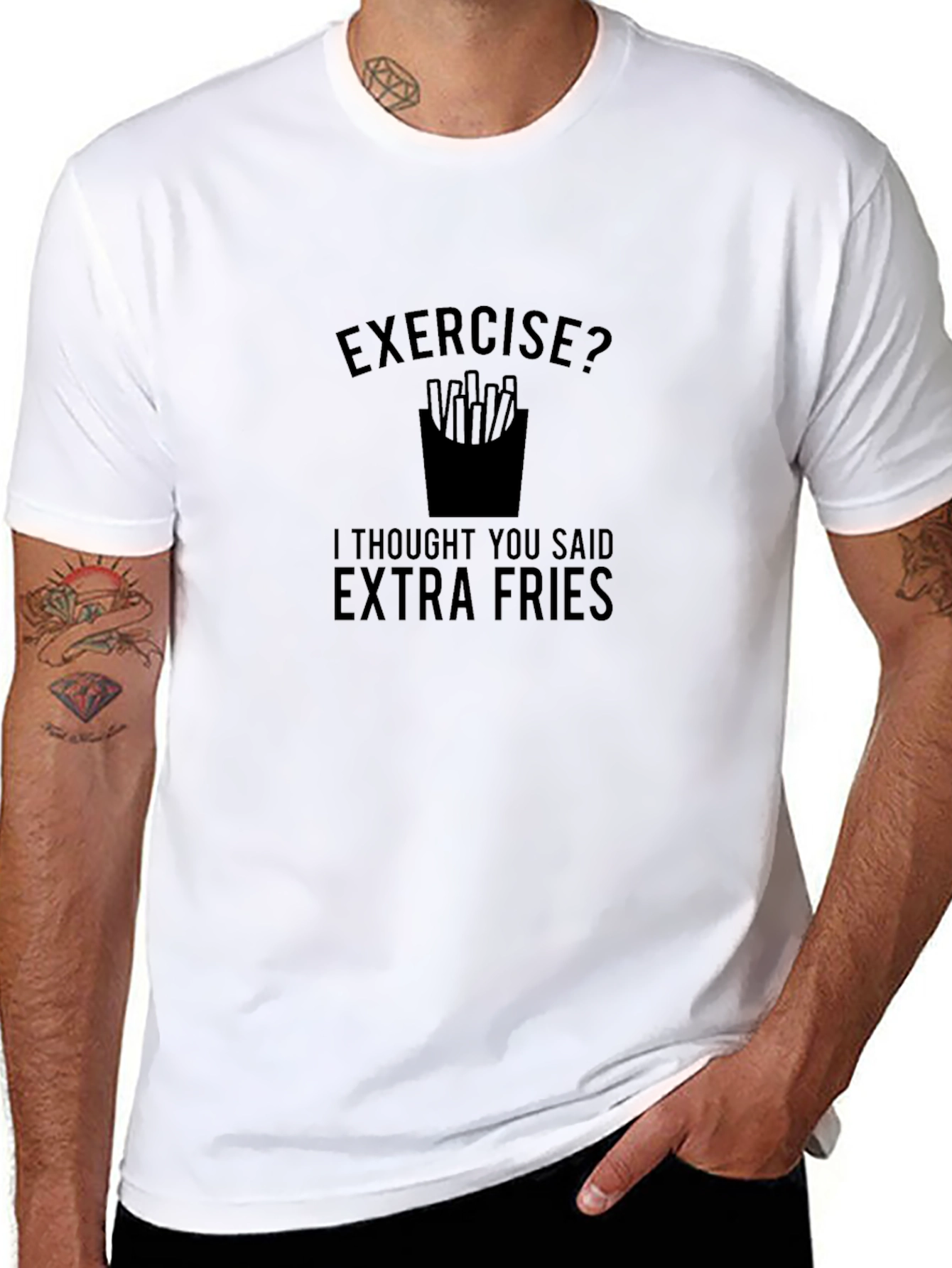 Extra Fries Graphic T-Shirt - Funny Foodie Tee