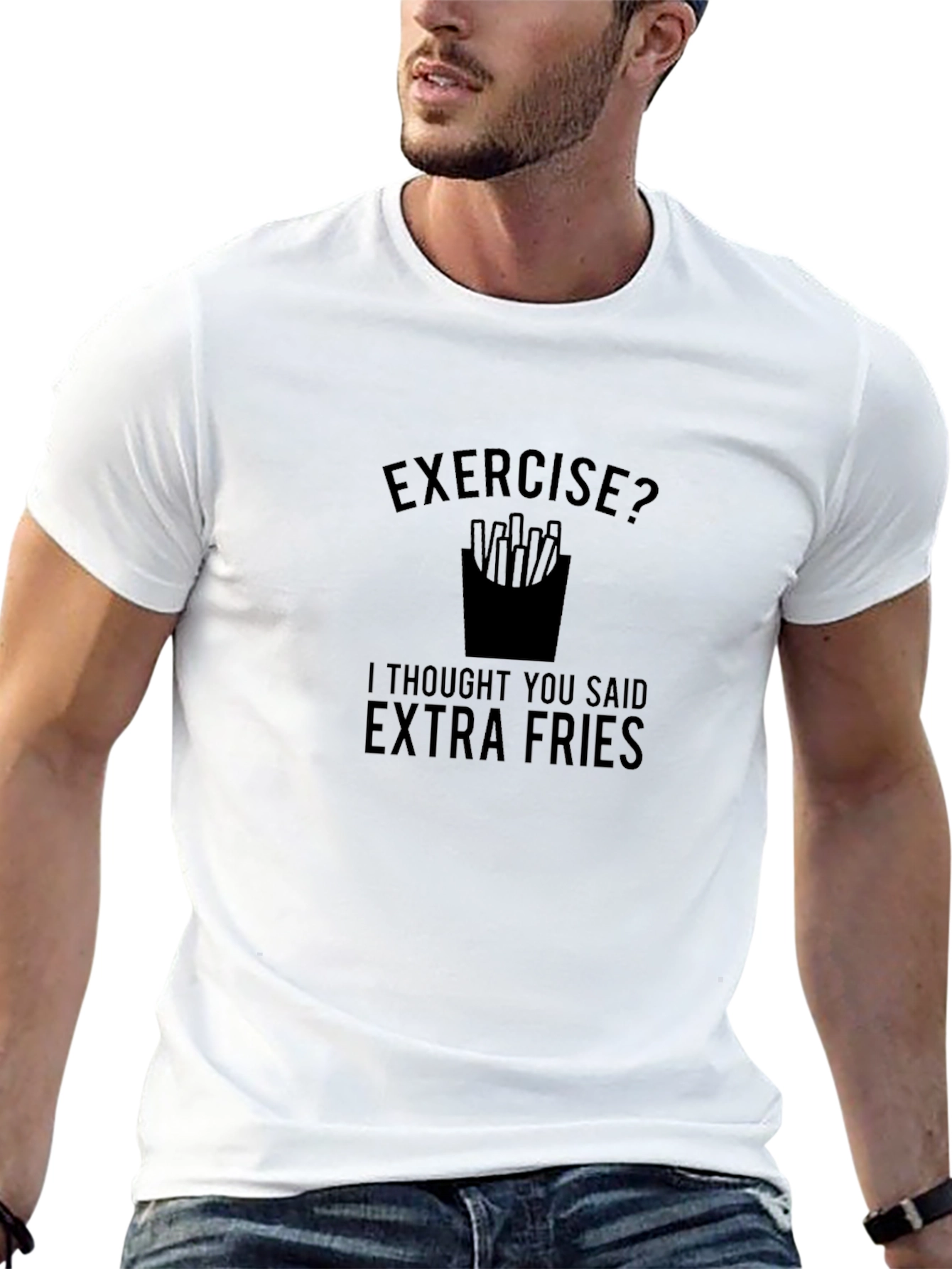 Extra Fries Graphic T-Shirt - Funny Foodie Tee