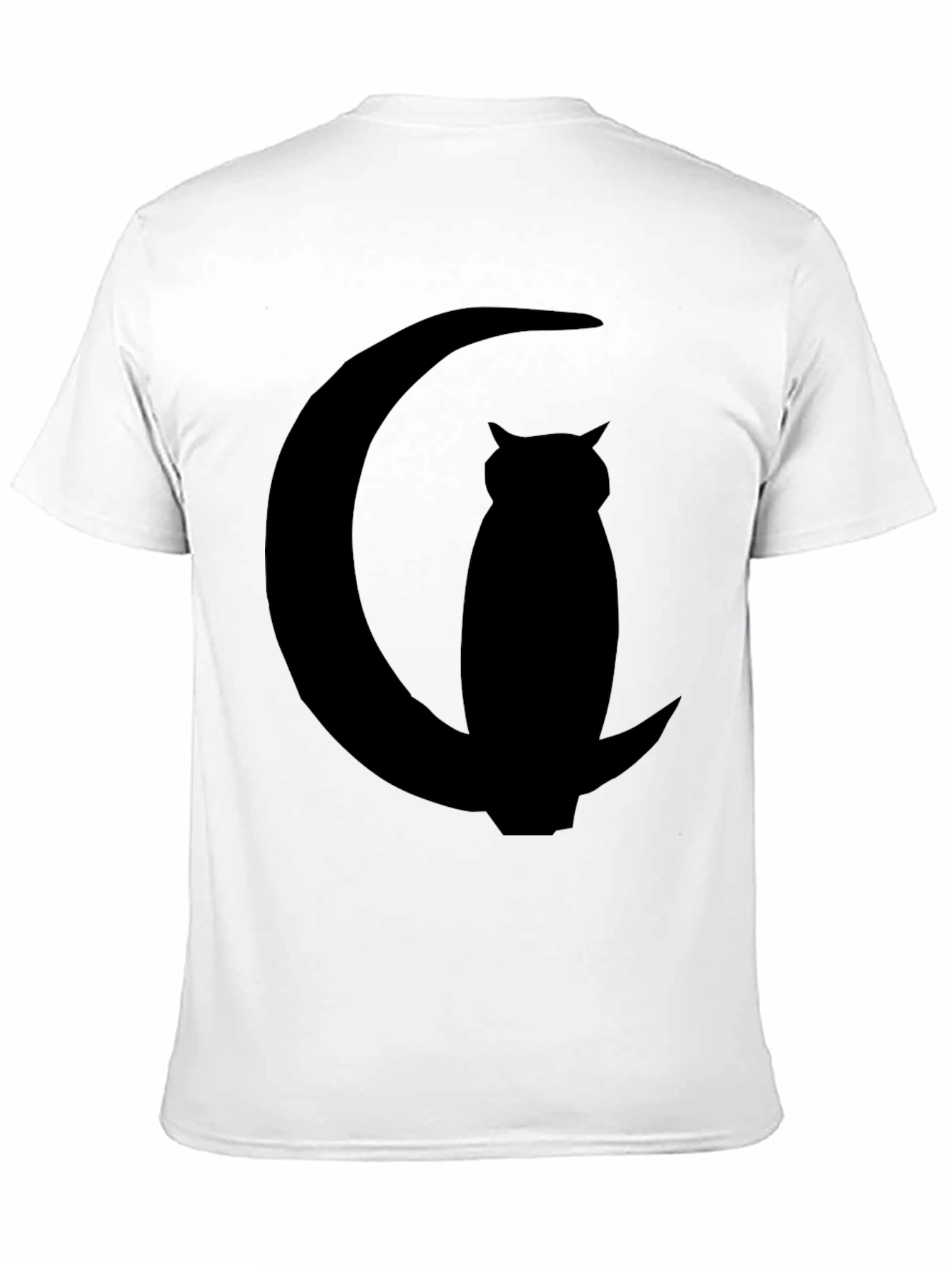 Owl Moon Silhouette T-Shirt - Black Graphic Tee
