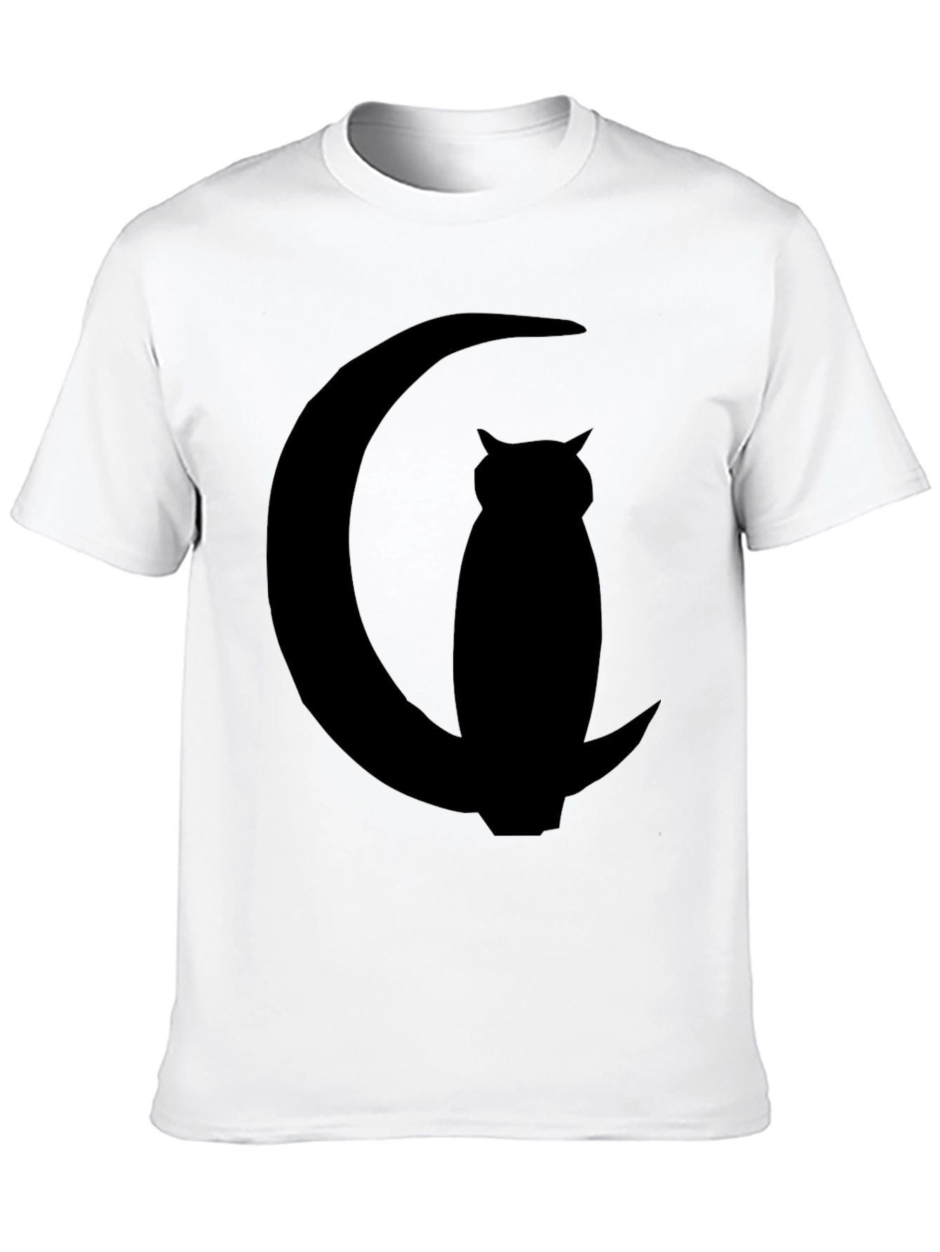 Owl Moon Silhouette T-Shirt - Black Graphic Tee