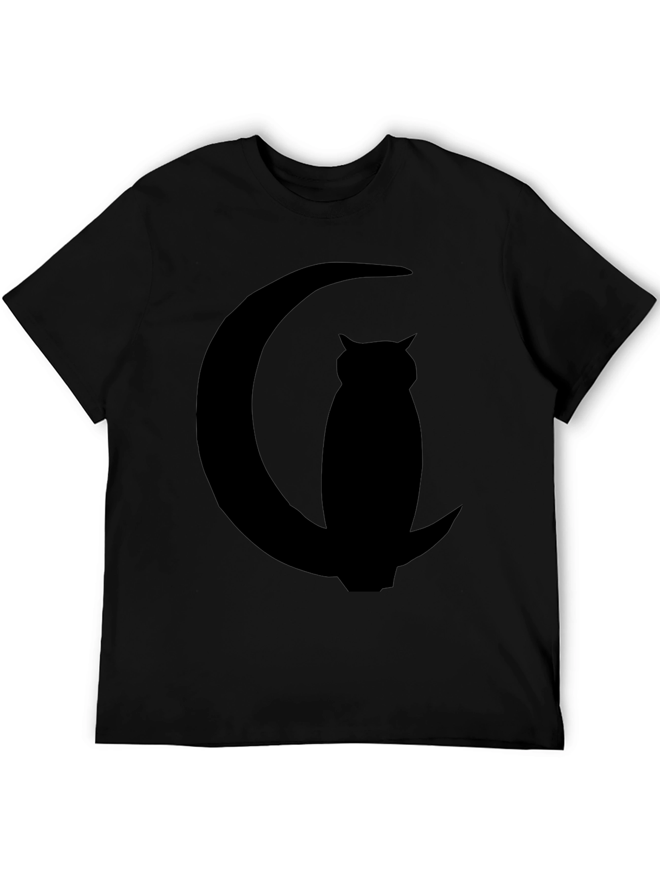 Owl Moon Silhouette T-Shirt - Black Graphic Tee