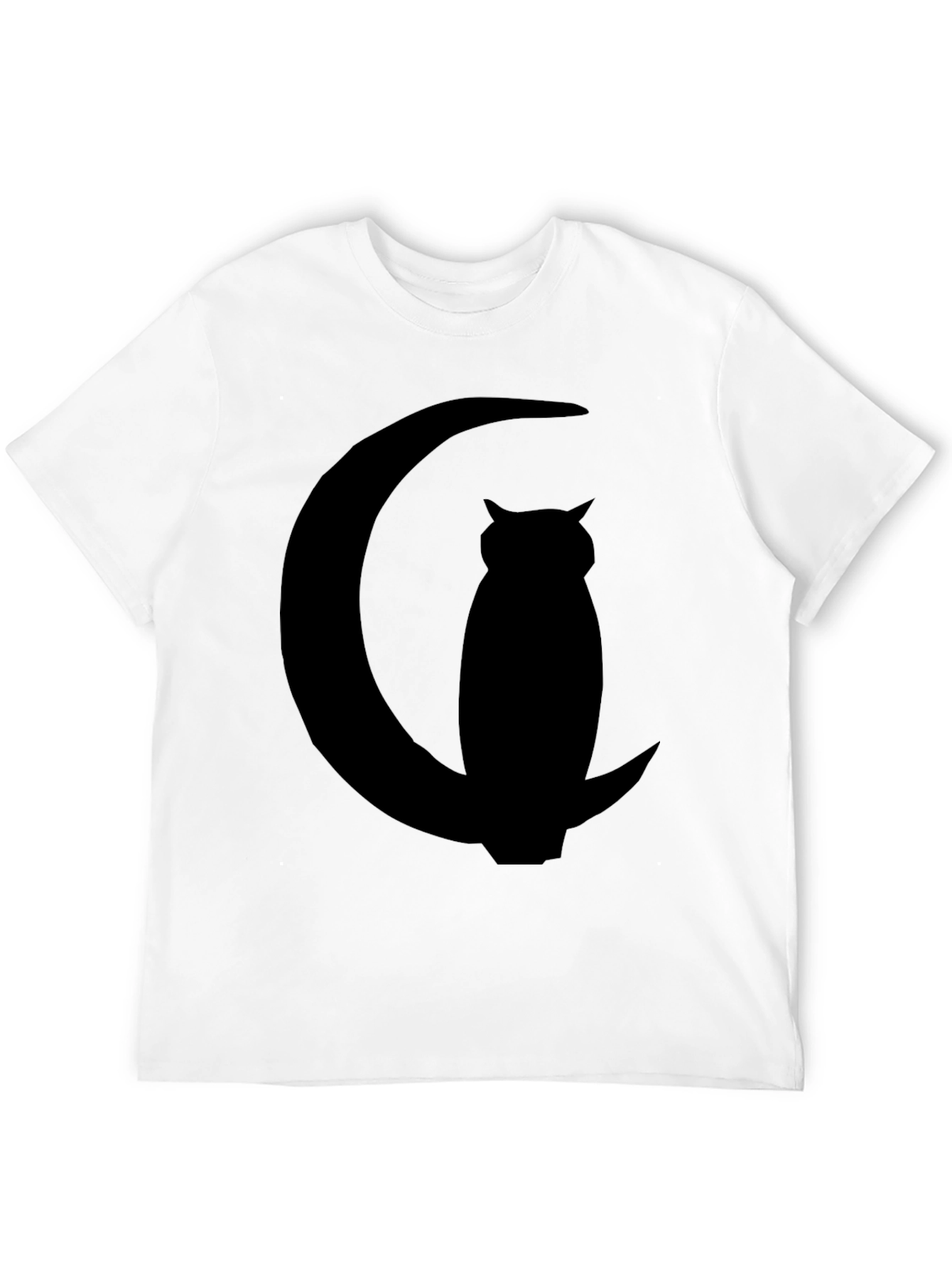 Owl Moon Silhouette T-Shirt - Black Graphic Tee