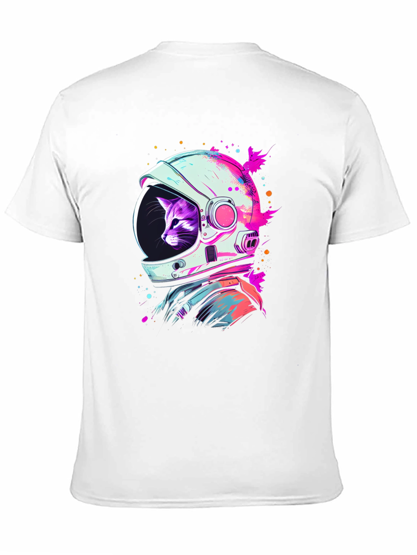Cat Astronaut Black T-Shirt - Space Purrfect!