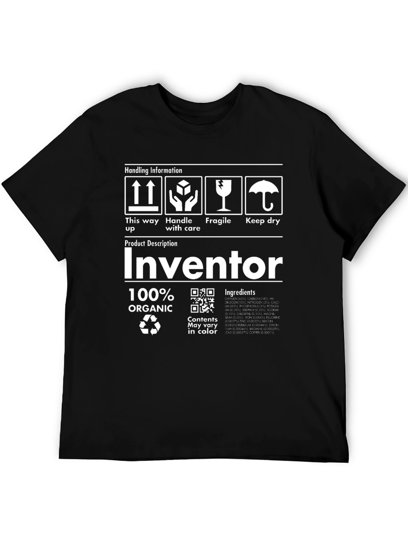 Inventor 100% Organic Funny T-Shirt
