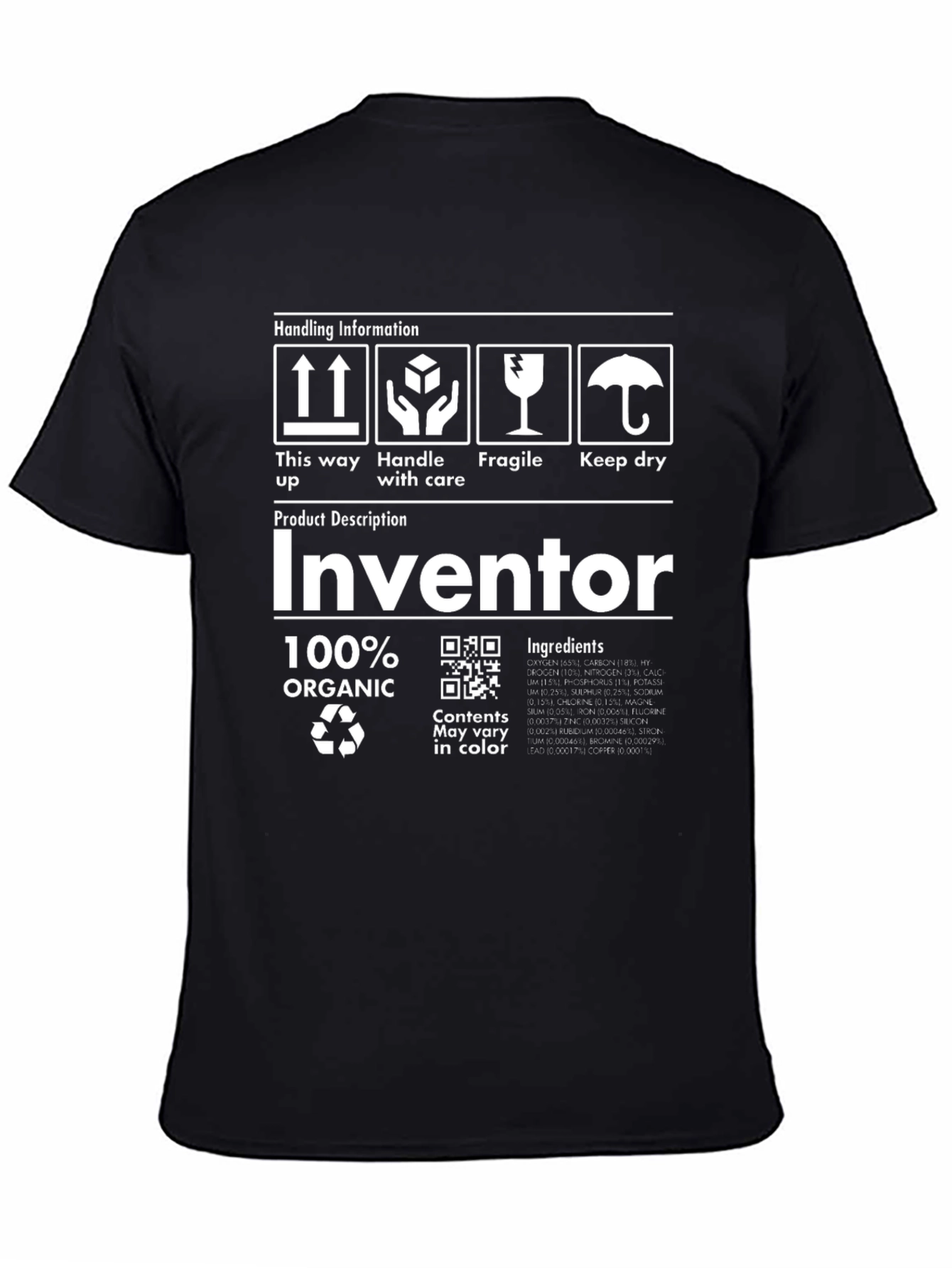 Inventor 100% Organic Funny T-Shirt