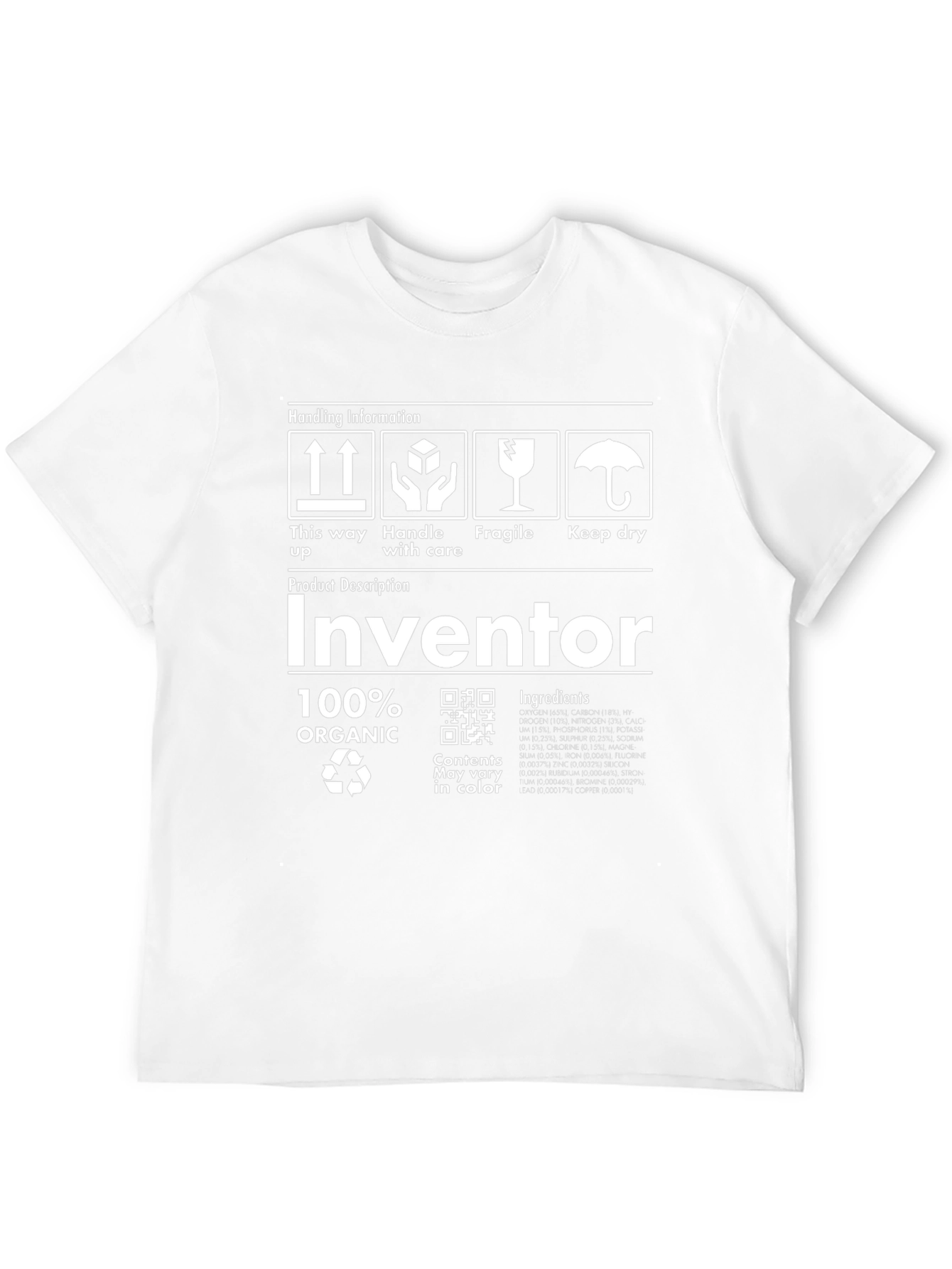 Inventor 100% Organic Funny T-Shirt