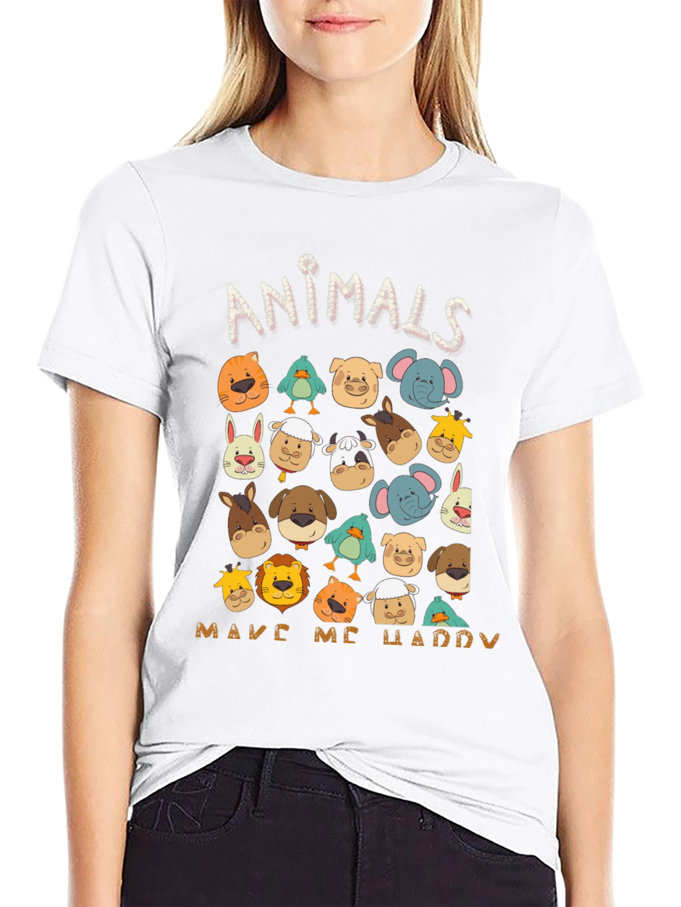 Animals Make Me Happy T-Shirt