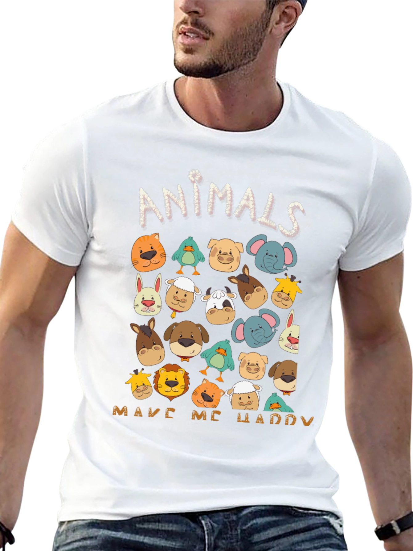 Animals Make Me Happy T-Shirt
