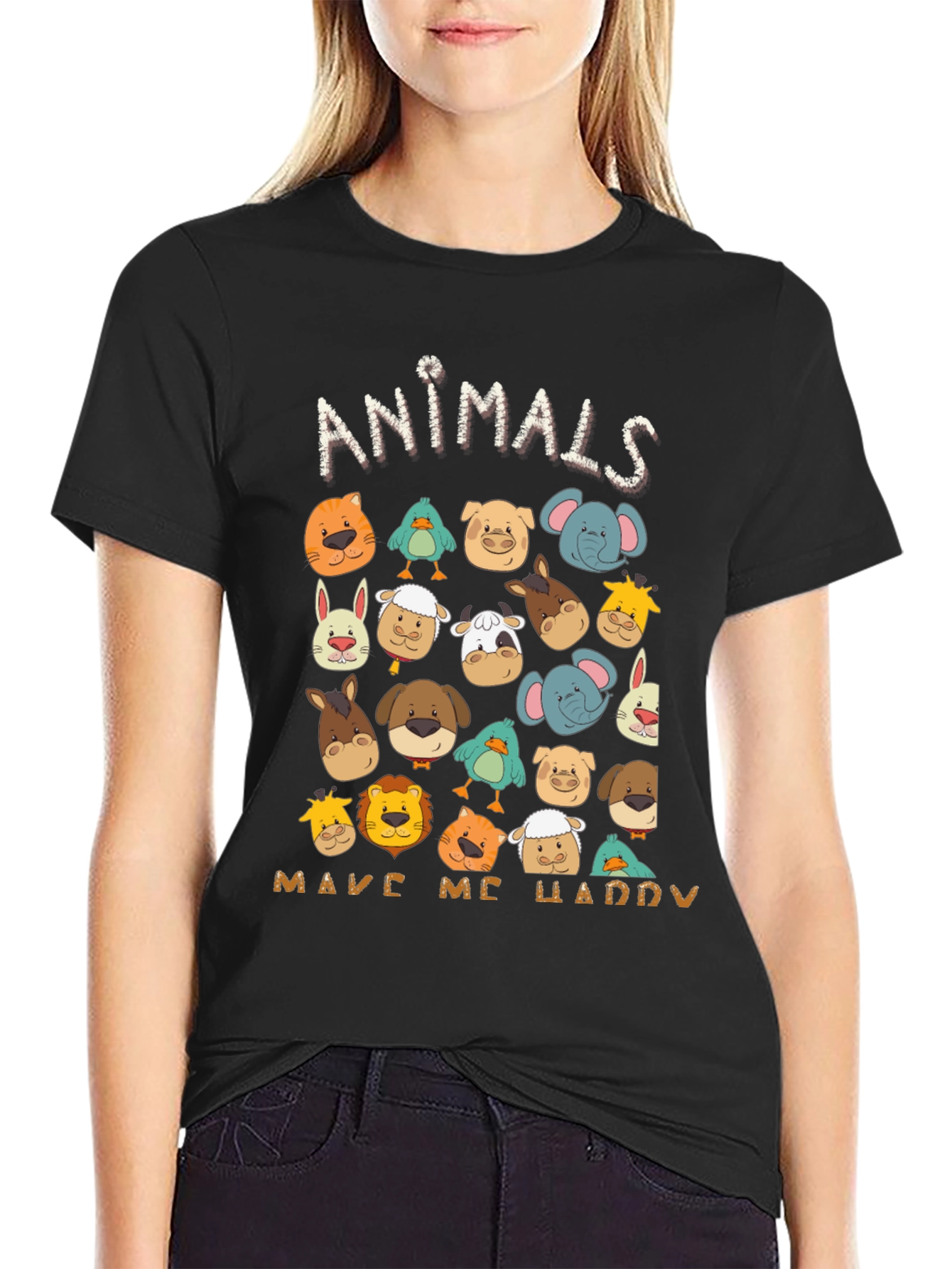 Animals Make Me Happy T-Shirt