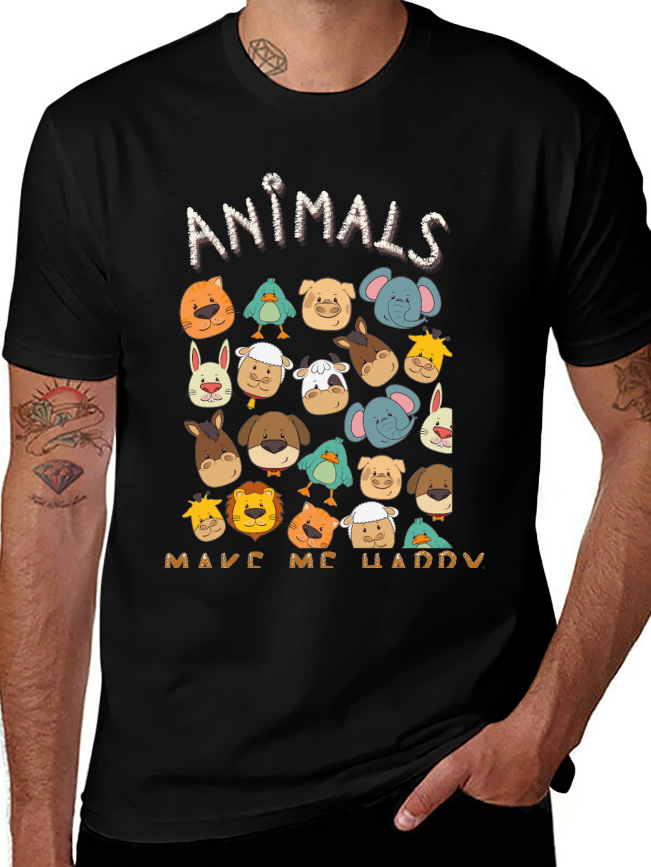 Animals Make Me Happy T-Shirt