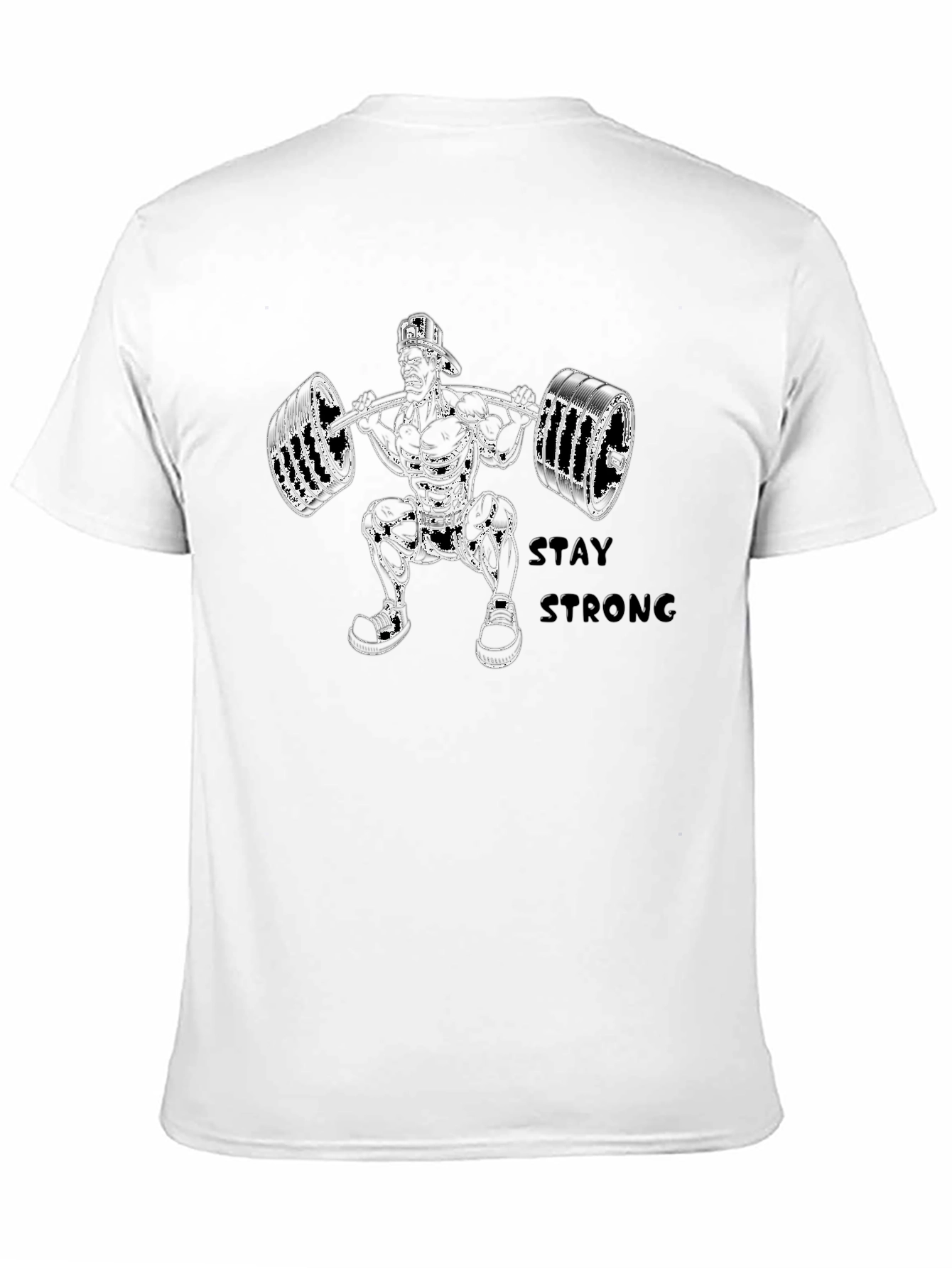Stay Strong Black Graphic T-Shirt