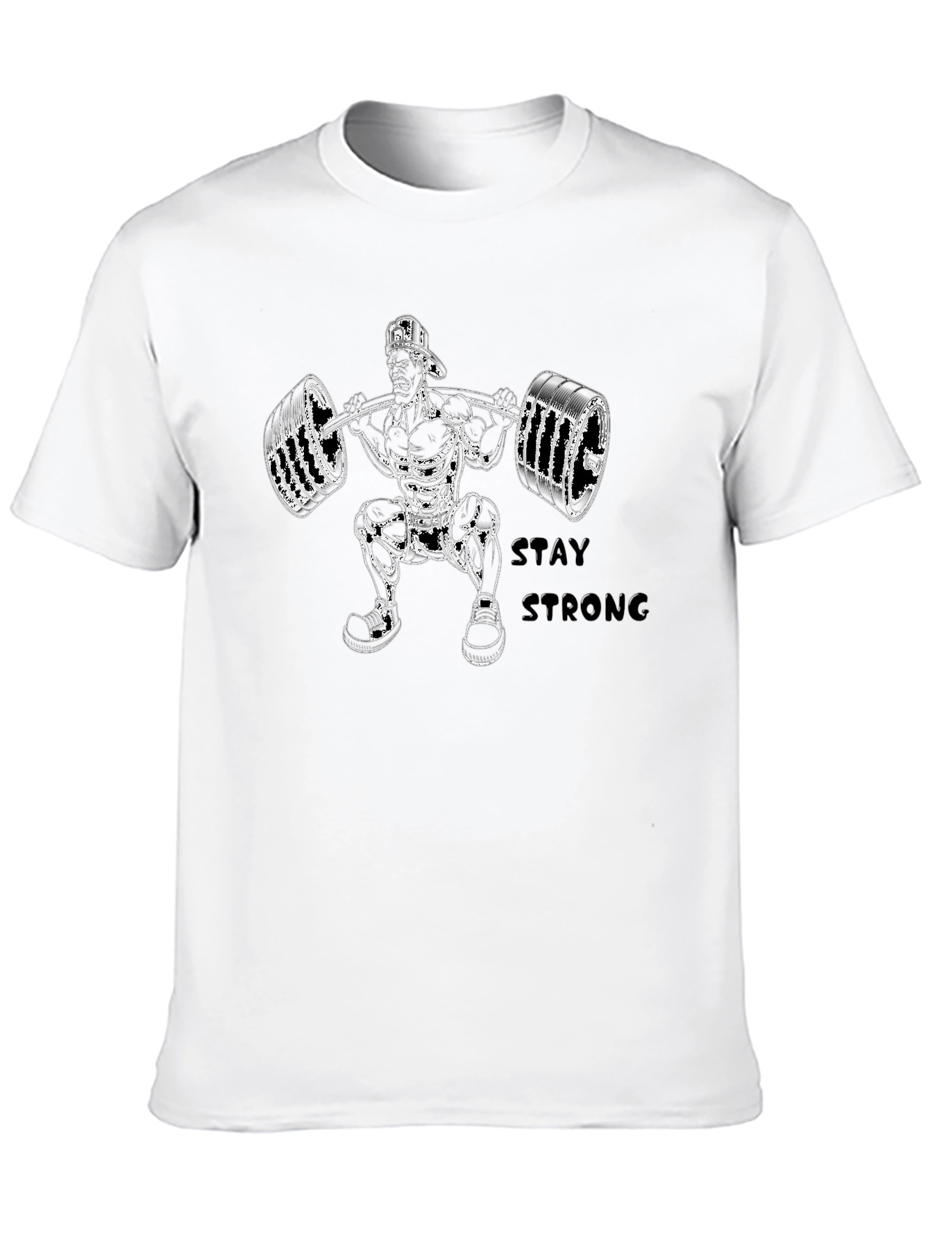Stay Strong Black Graphic T-Shirt