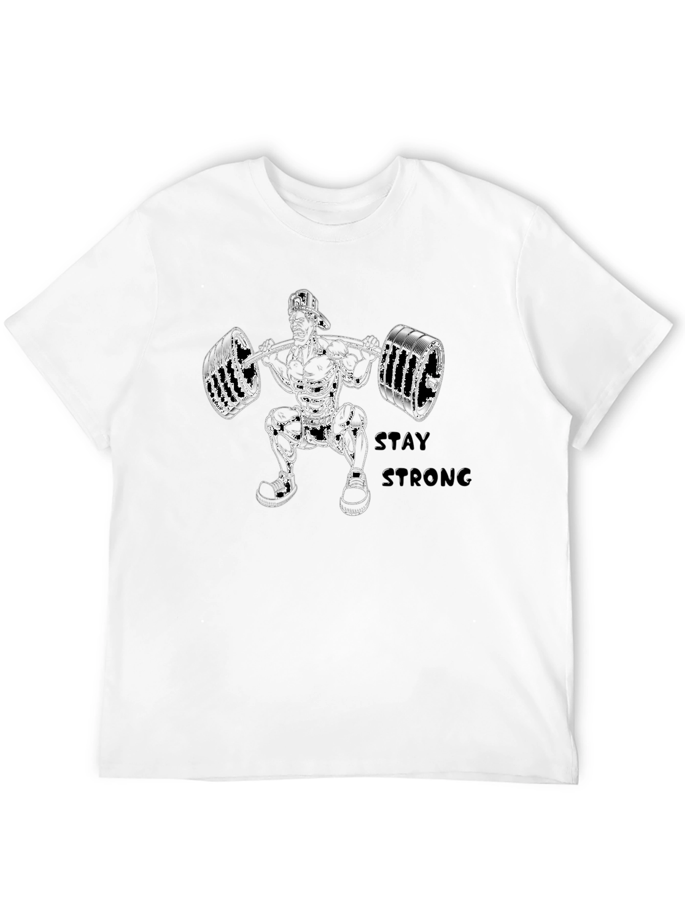Stay Strong Black Graphic T-Shirt